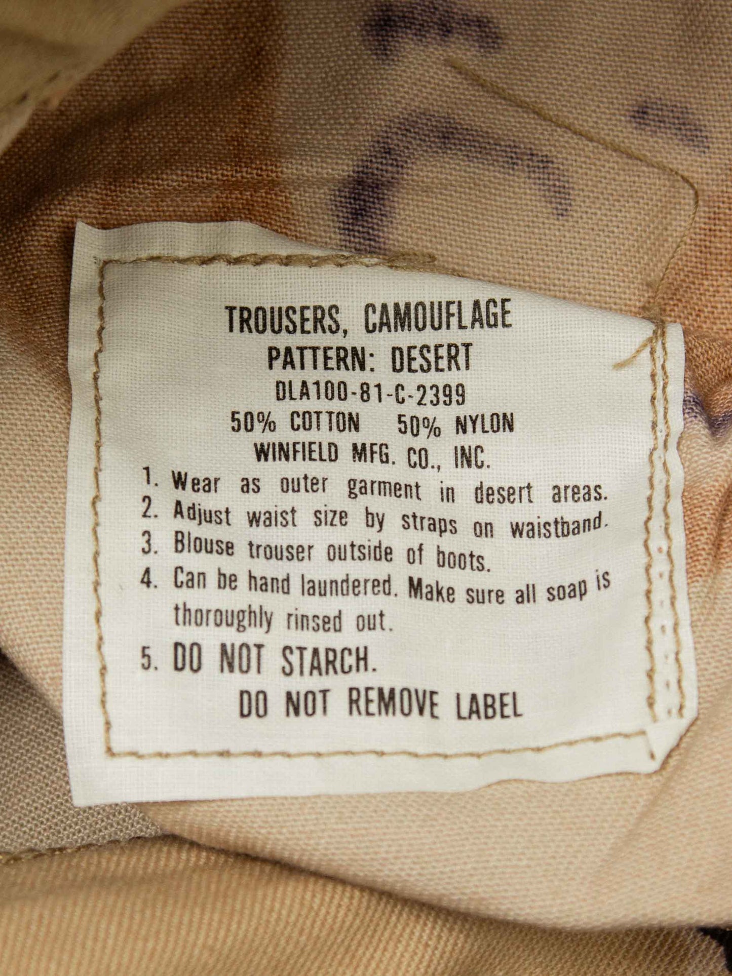 Vtg US Army Chocolate Chip Desert Camo Trousers (XS)