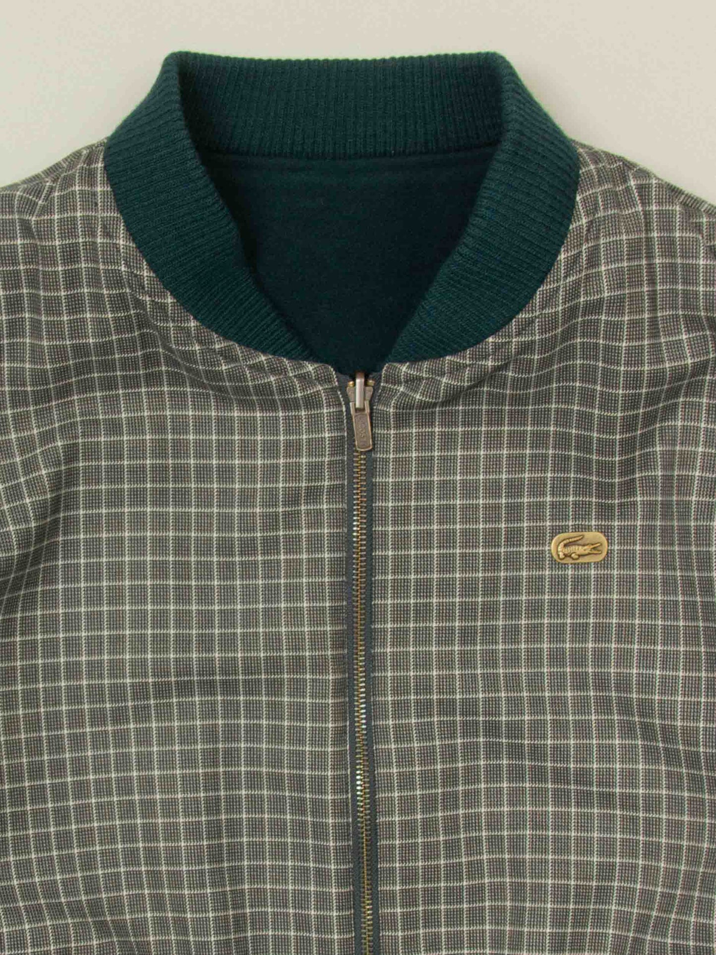 Vtg 1980s Lacoste Reversible Bomber Jacket (L)