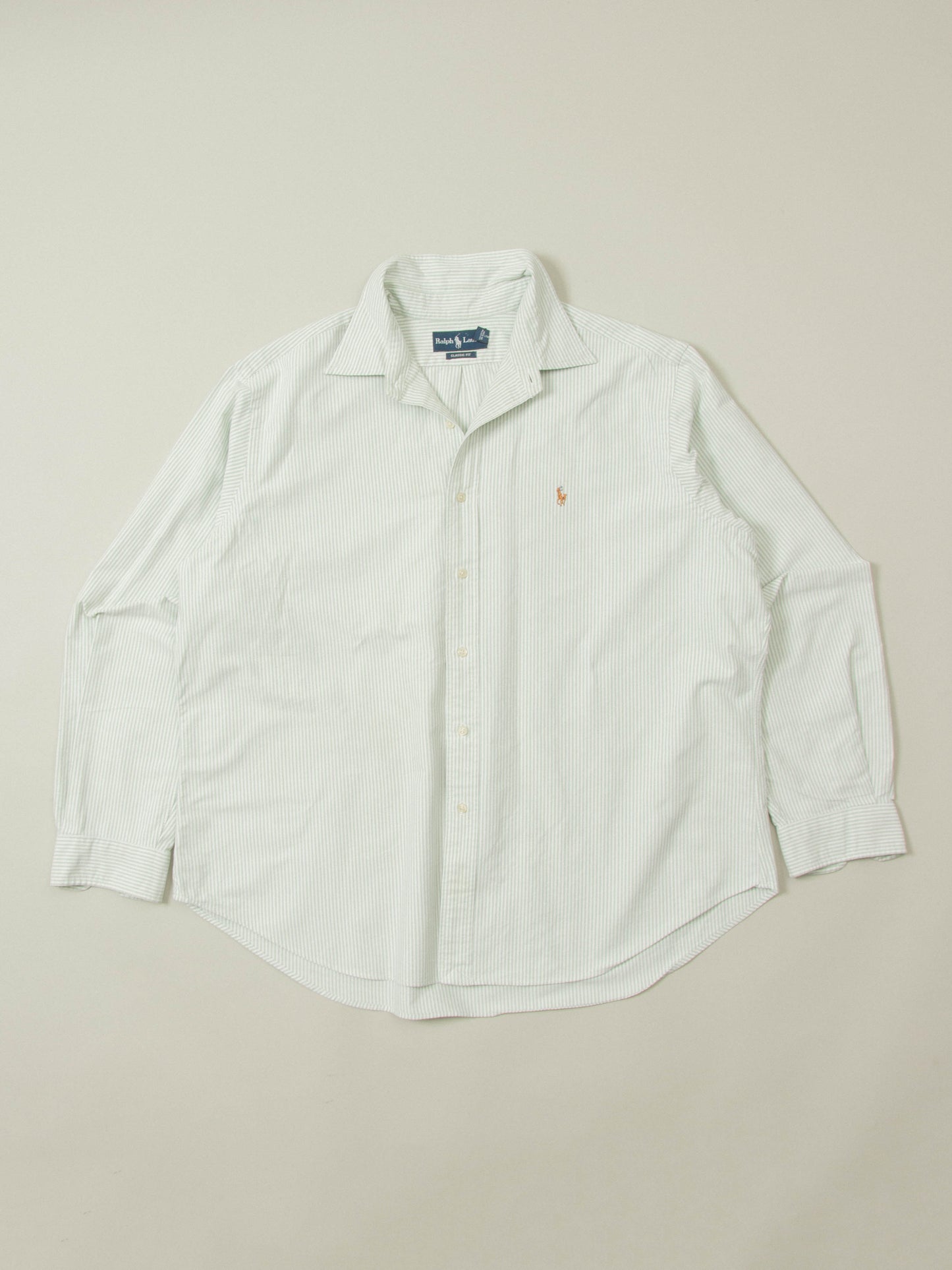 Vtg 1990s Striped Ralph Lauren Shirt (XXL)