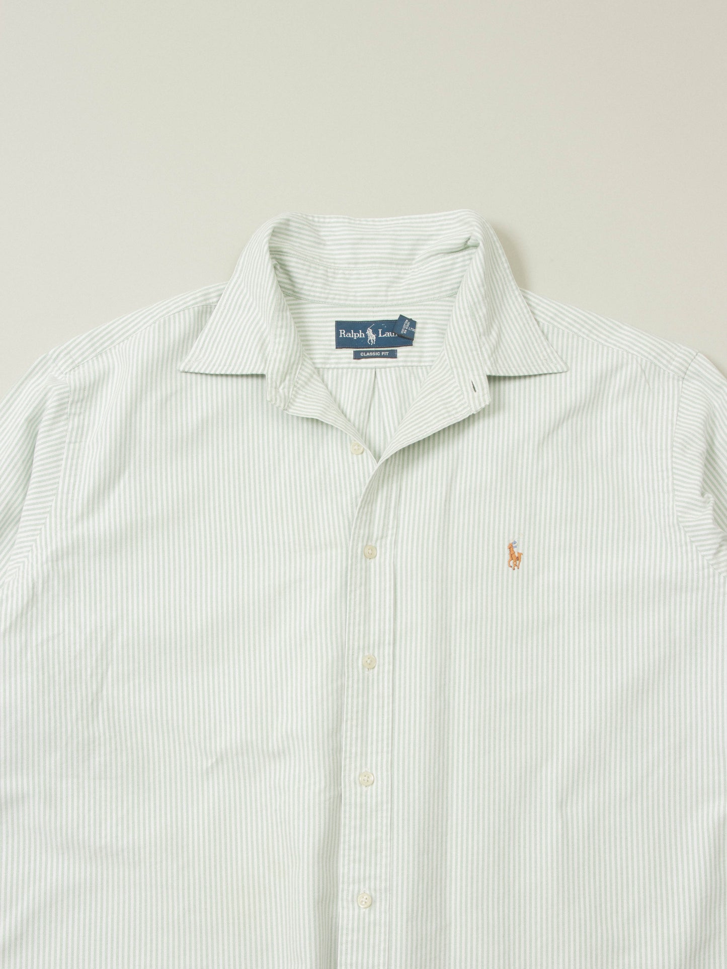 Vtg 1990s Striped Ralph Lauren Shirt (XXL)