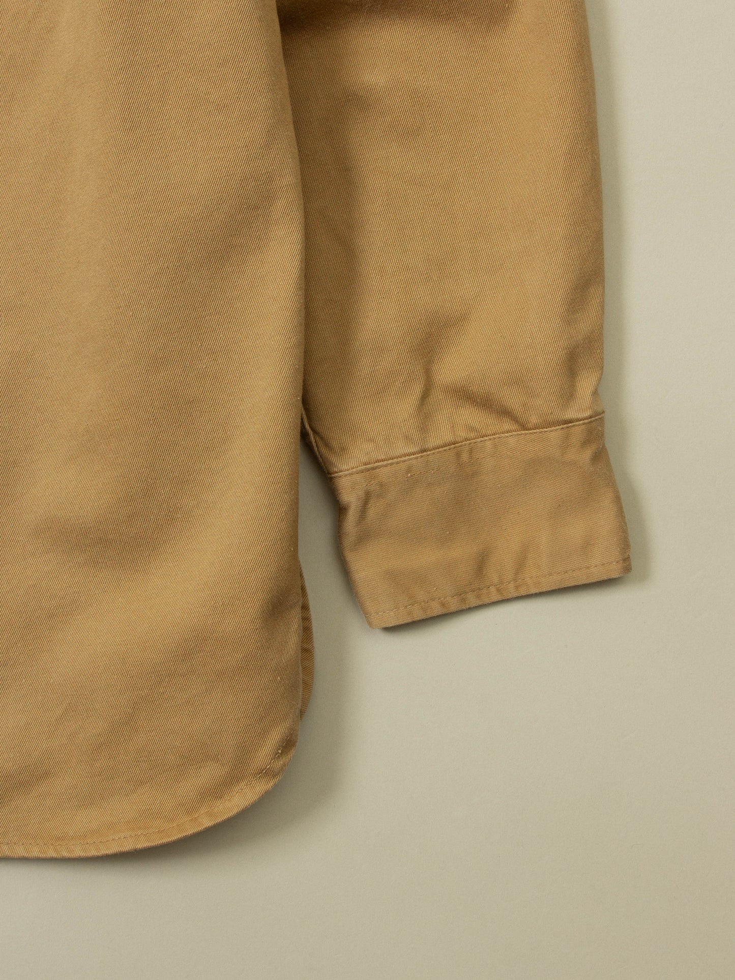 Vtg 1970s Greek Army Khaki Officer Shirt