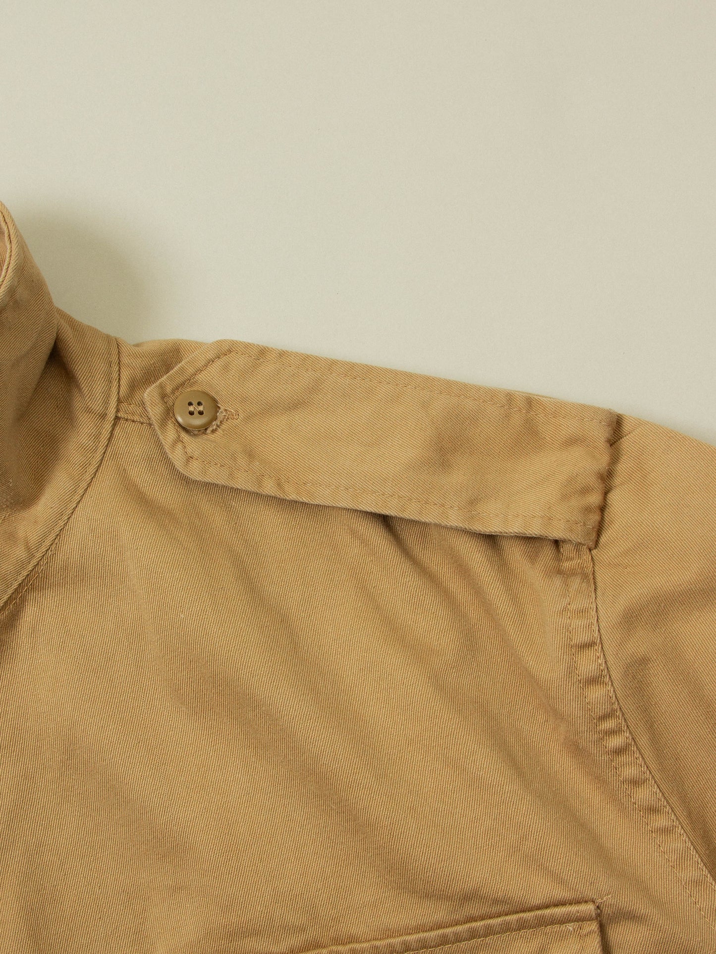Vtg 1970s Greek Army Khaki Officer Shirt