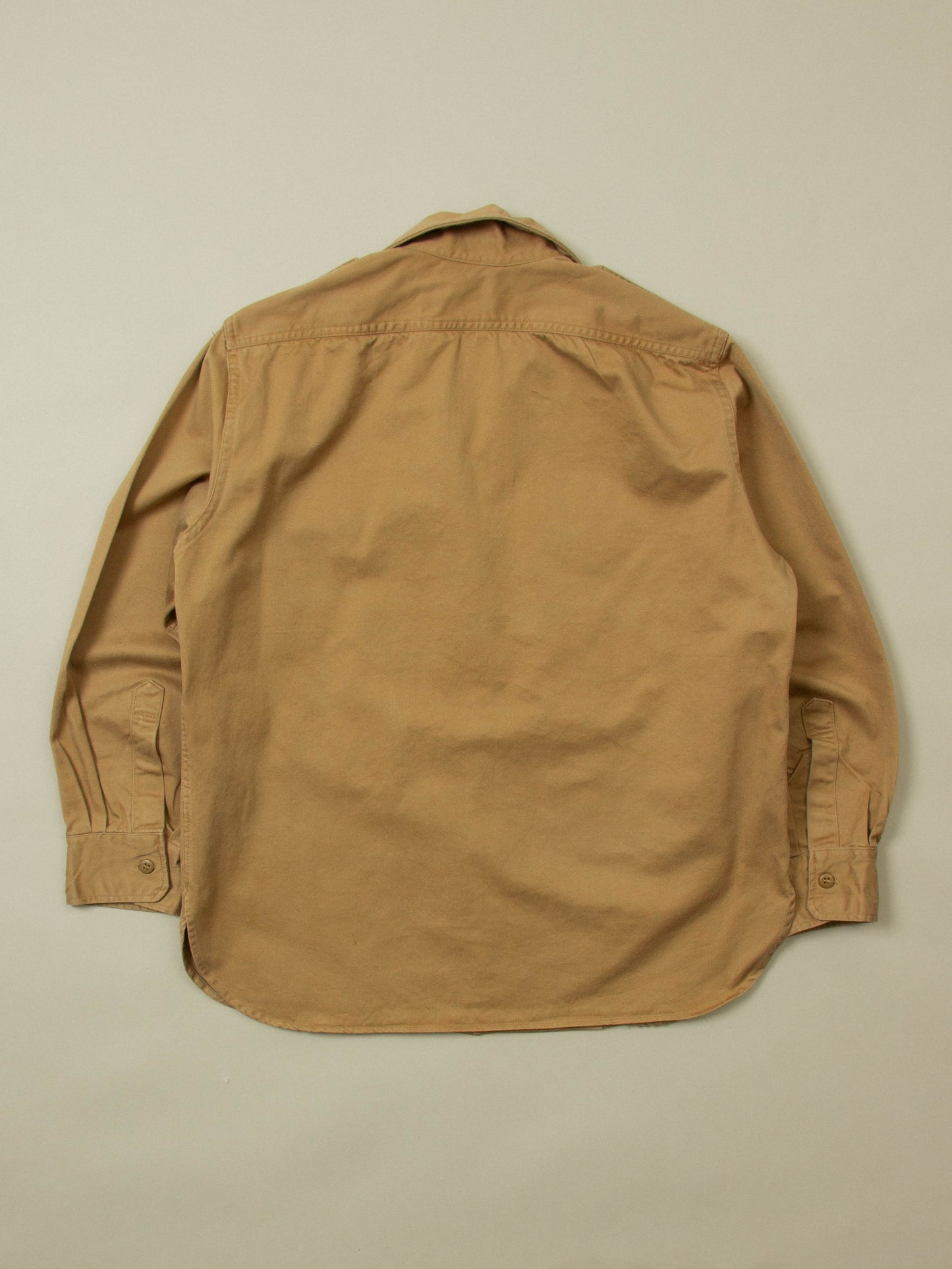 Vtg 1970s Greek Army Khaki Officer Shirt