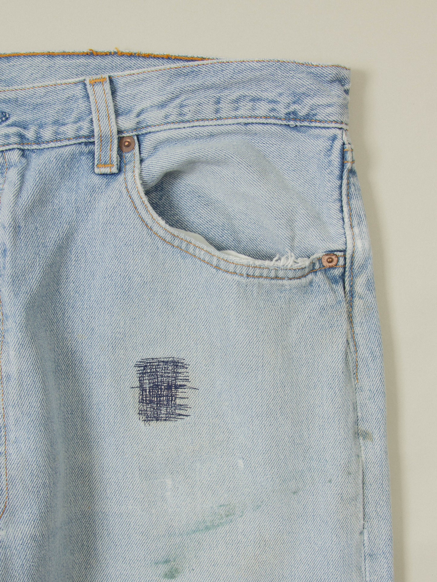 Vtg 1990s Reworked Levi's 501 Jeans - Made in USA (36x34)