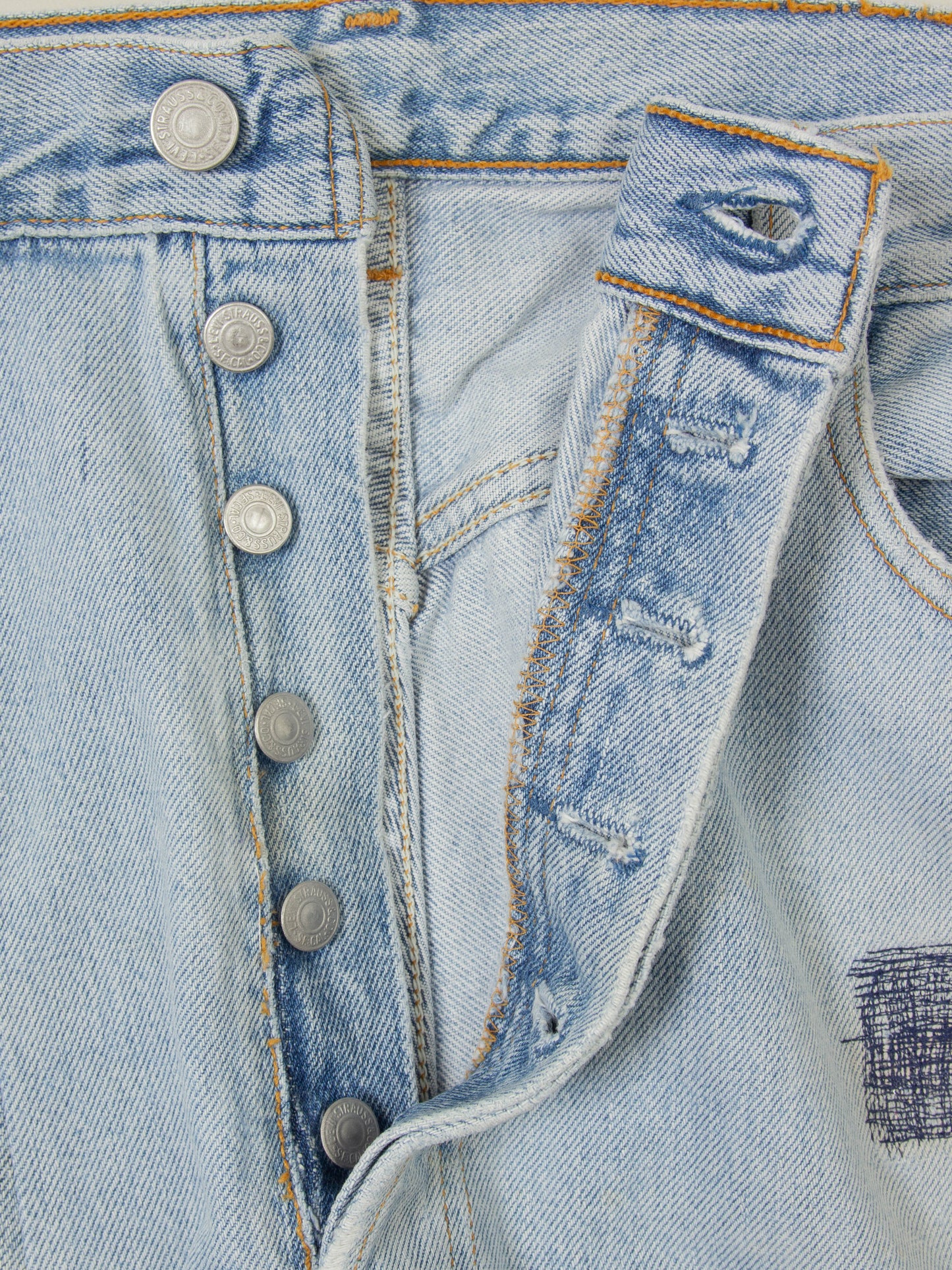 Vtg 1990s Reworked Levi's 501 Jeans - Made in USA (36x34)