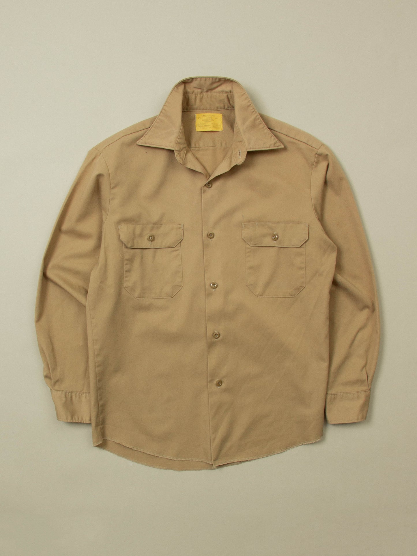 Vtg 1970s Sears Khaki Shirt (S)