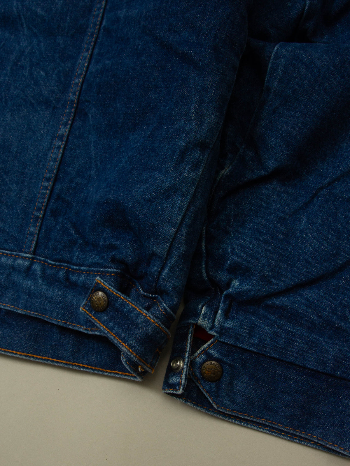 Vtg 1980s Sherpa Denim Jacket - Made in USA (L)