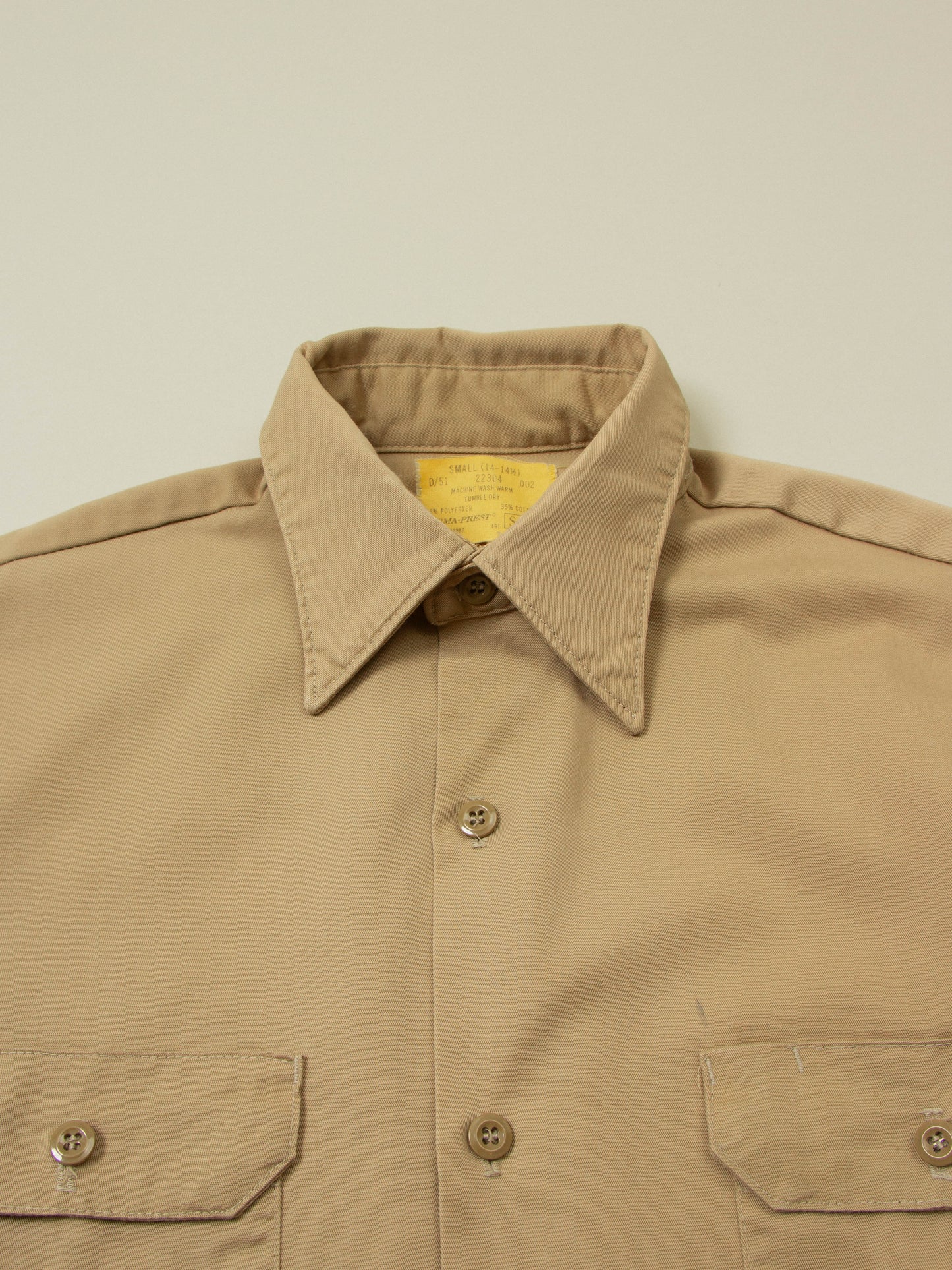 Vtg 1970s Sears Khaki Shirt (S)