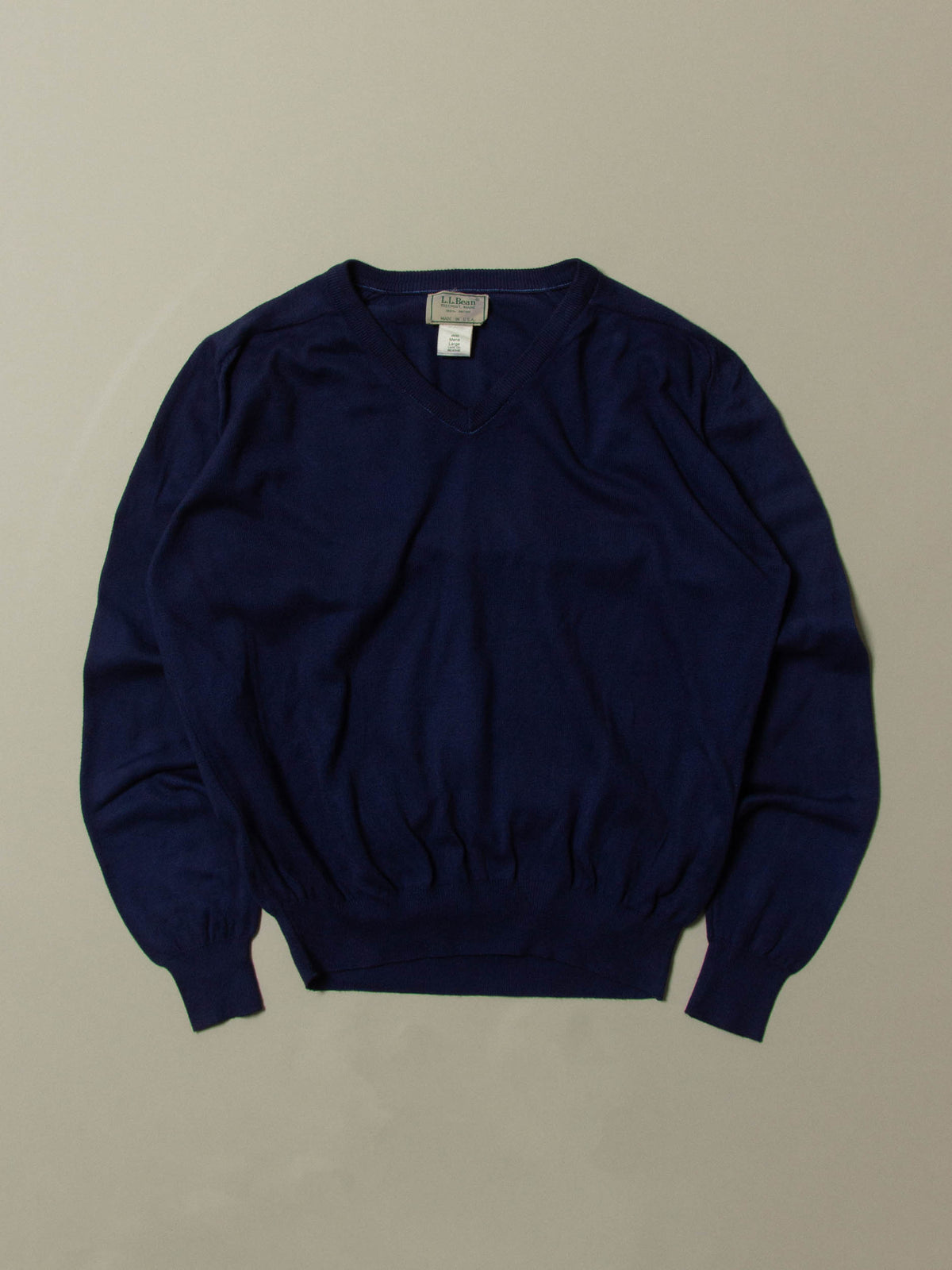 Vtg 1990s L.L. Bean V-Neck Sweater – Made in USA (L)