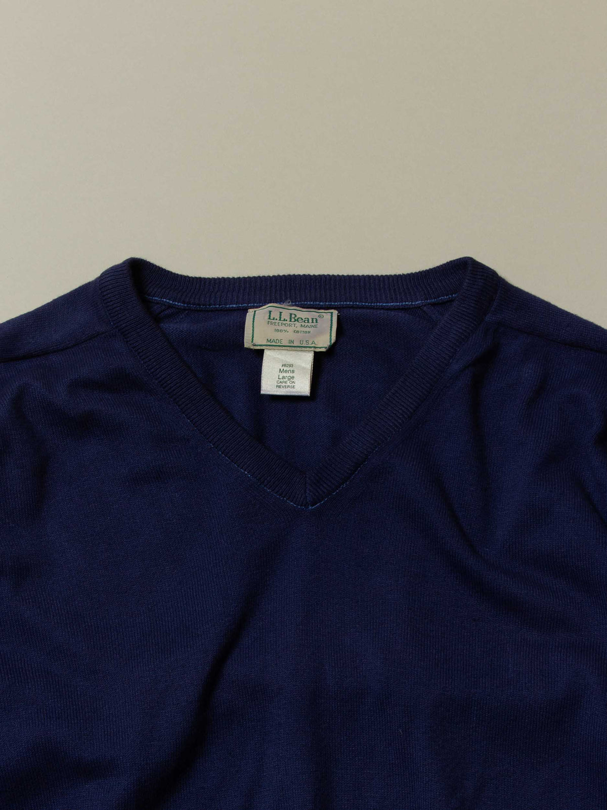 Vtg 1990s L.L. Bean V-Neck Sweater – Made in USA (L)