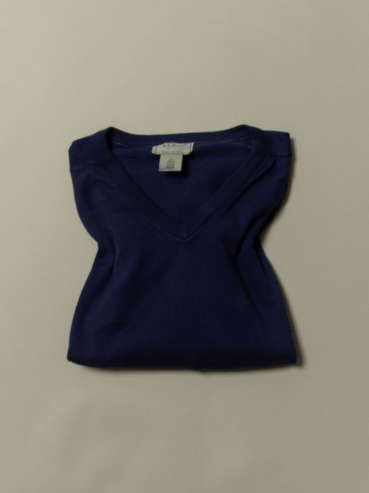 Vtg 1990s L.L. Bean V-Neck Sweater – Made in USA (L)