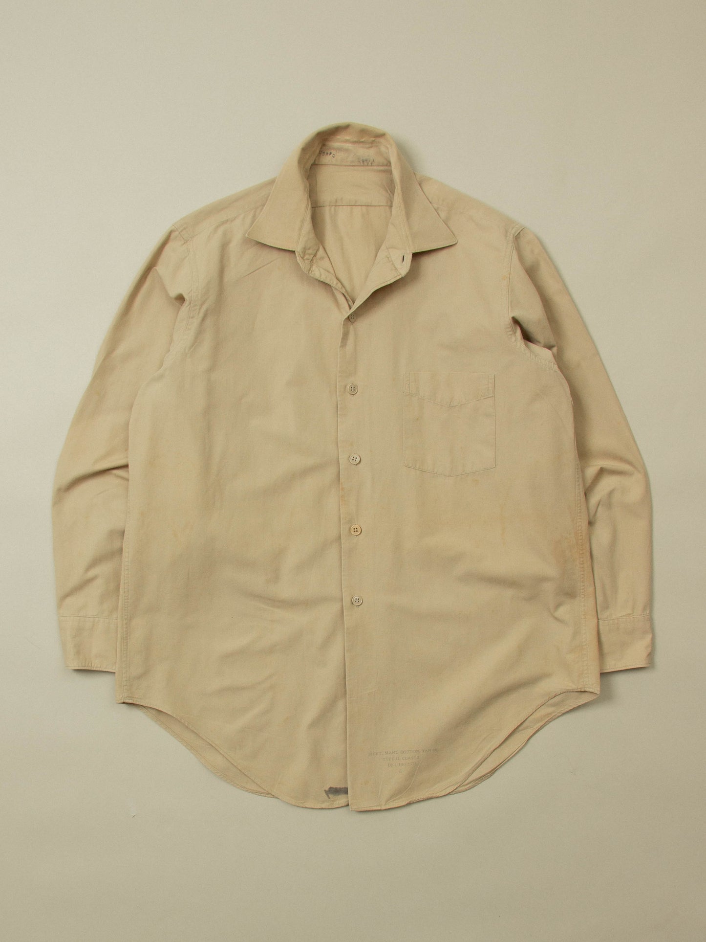 Vtg 1960s US Army Khaki Shirt (S/M)