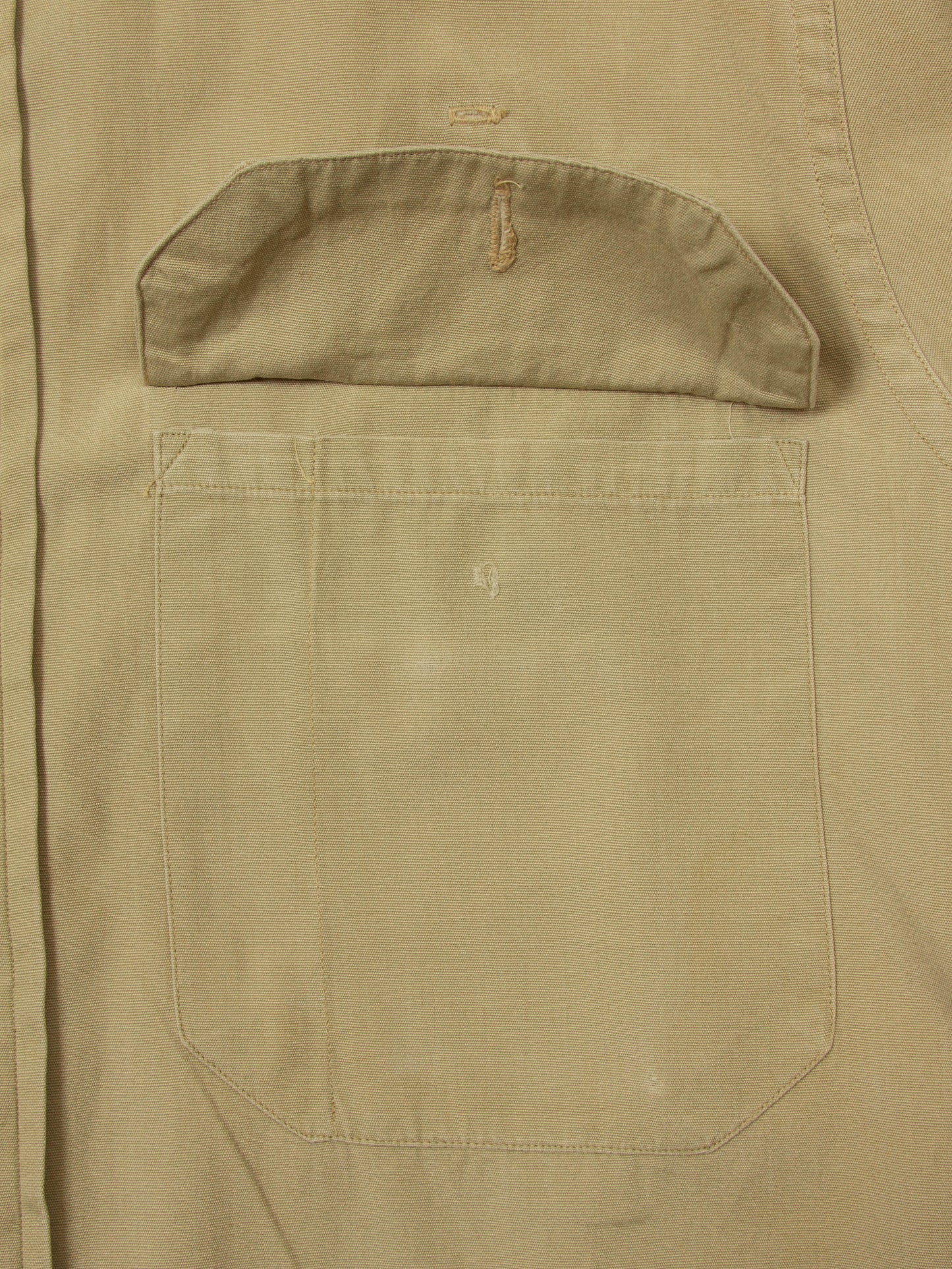 Vtg 1950s Burton's Conqueror Khaki Shirt - Made in USA (S)