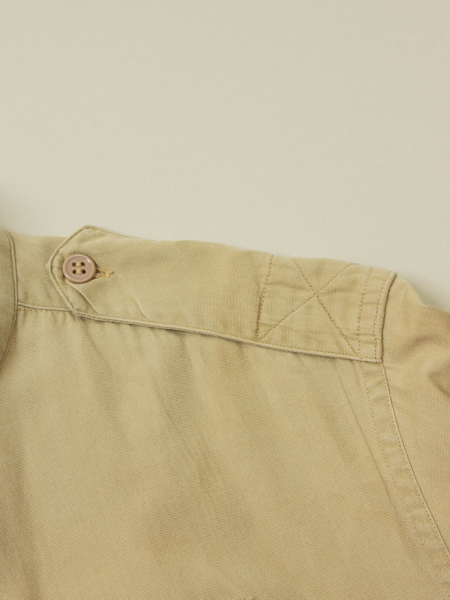 Vtg 1950s Burton's Conqueror Khaki Shirt - Made in USA (S)
