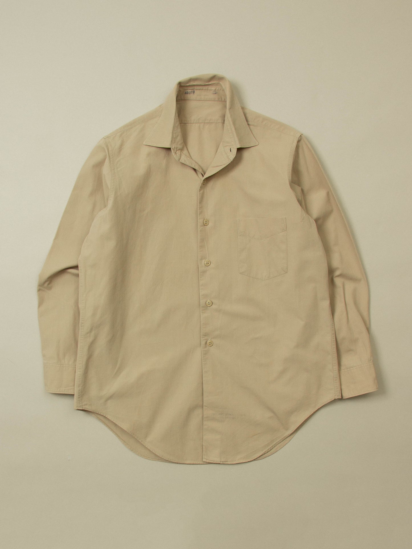 Vtg 1960s US Army Khaki Shirt (S)