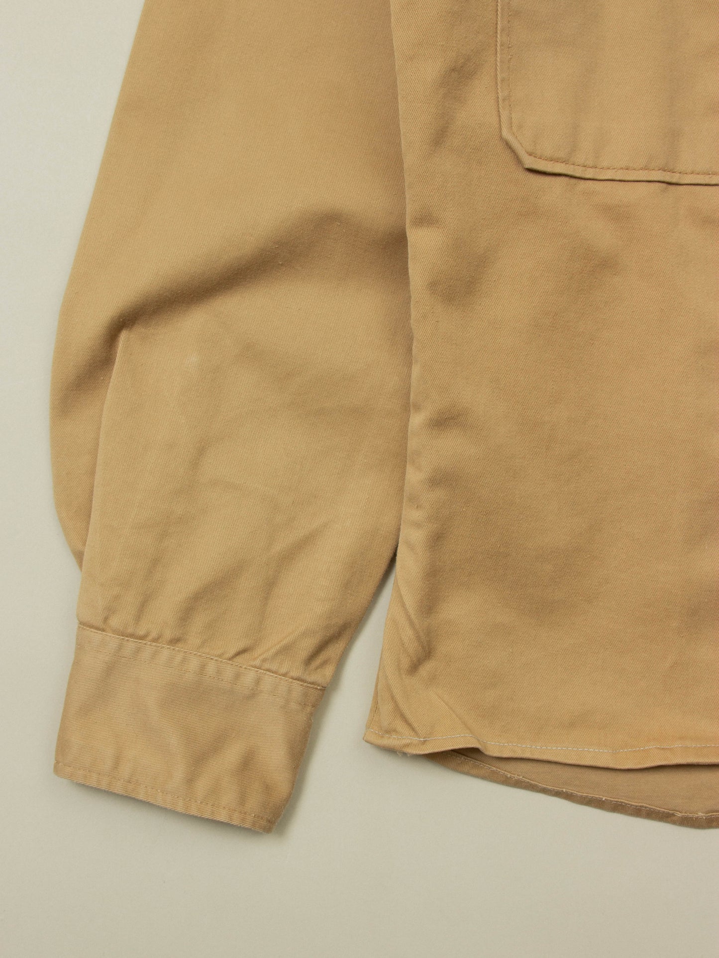 Vtg 1970s Greek Army Khaki Shirt (XS)