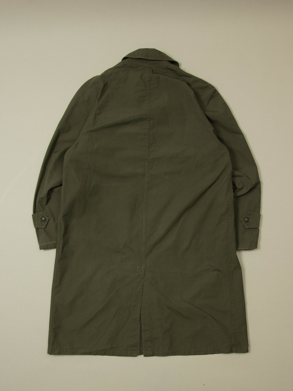 Vtg Raglan Army Trench Coat (L)