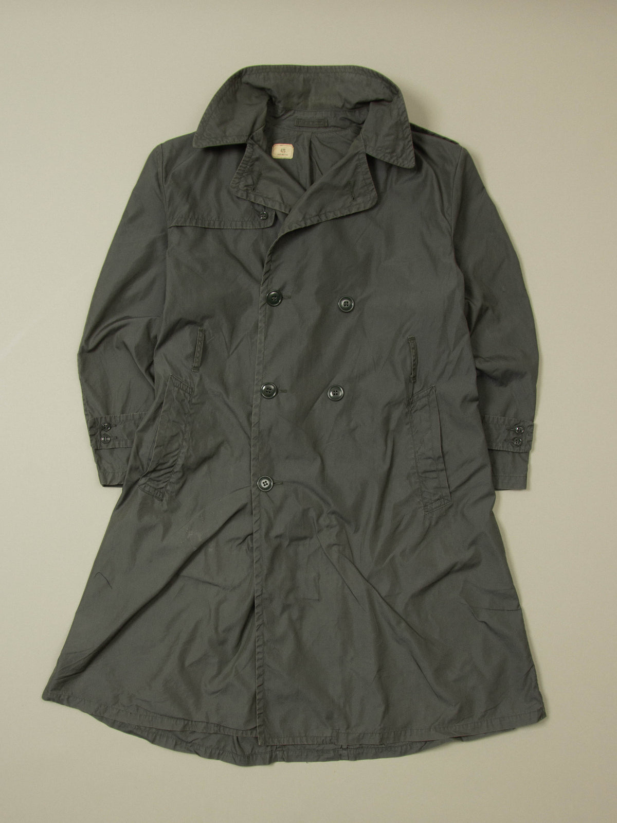 Vtg 1990s Double Breasted US Army Trench Coat (L)
