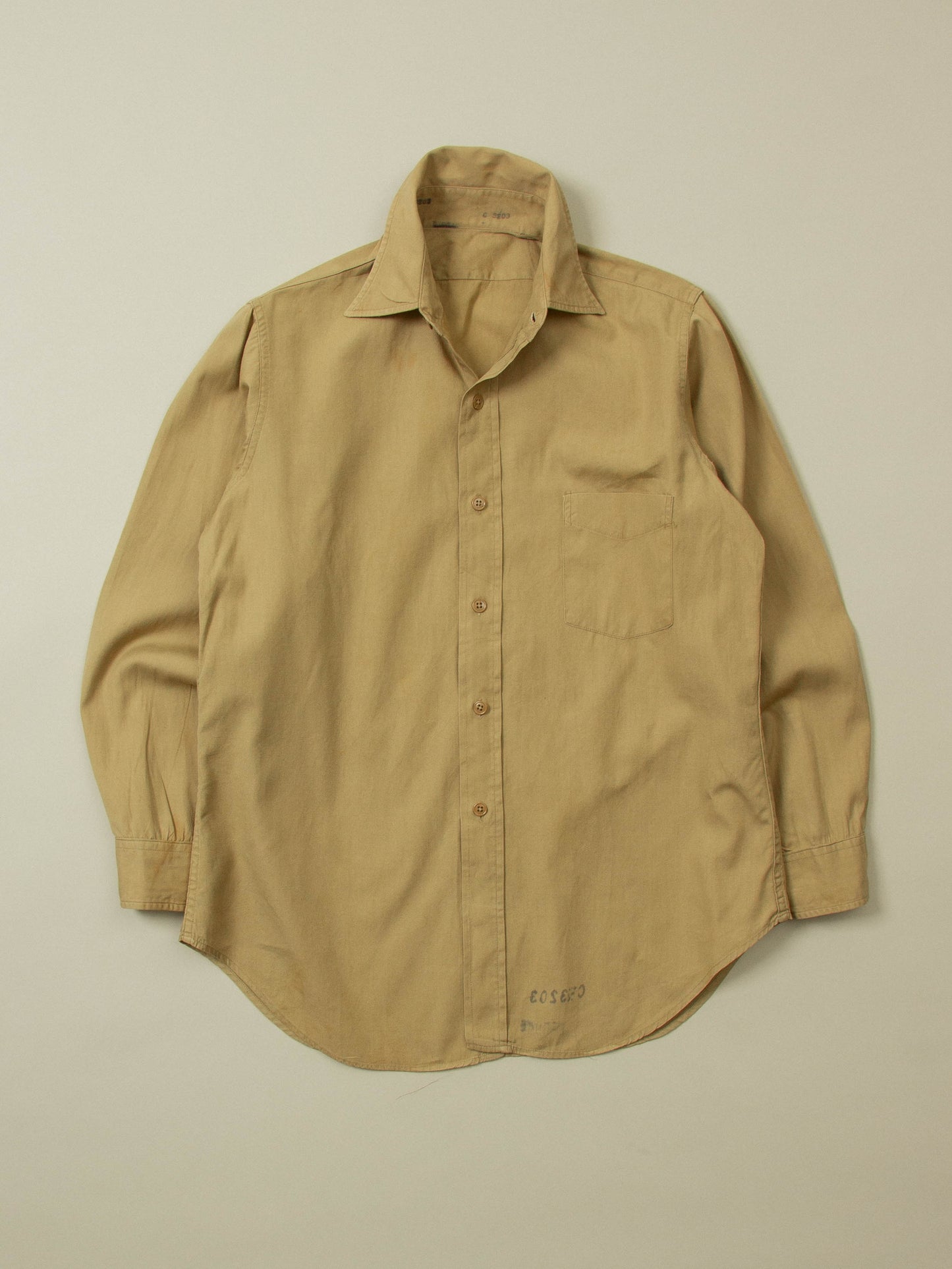 Vtg 1950s US Army Khaki Shirt (S/M)