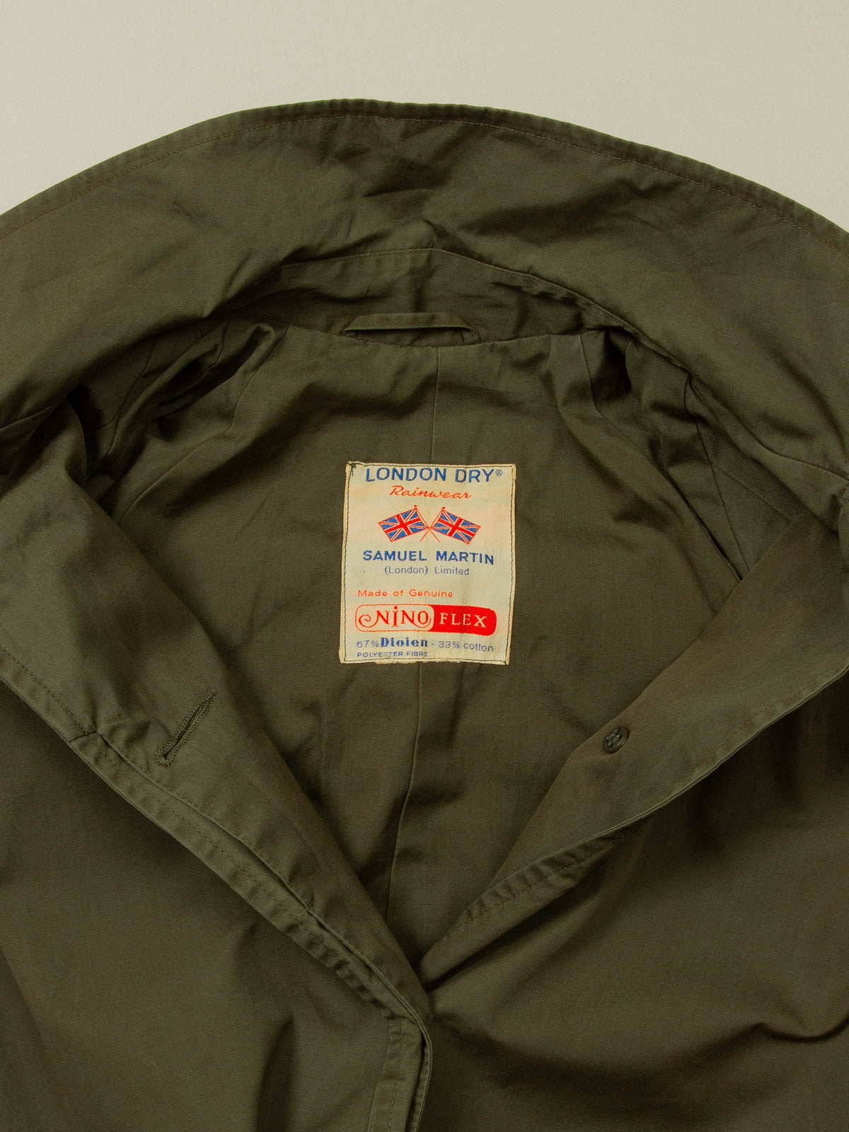 Vtg 1960s Raglan Trench/Rain Coat – Made in UK (Women's M)