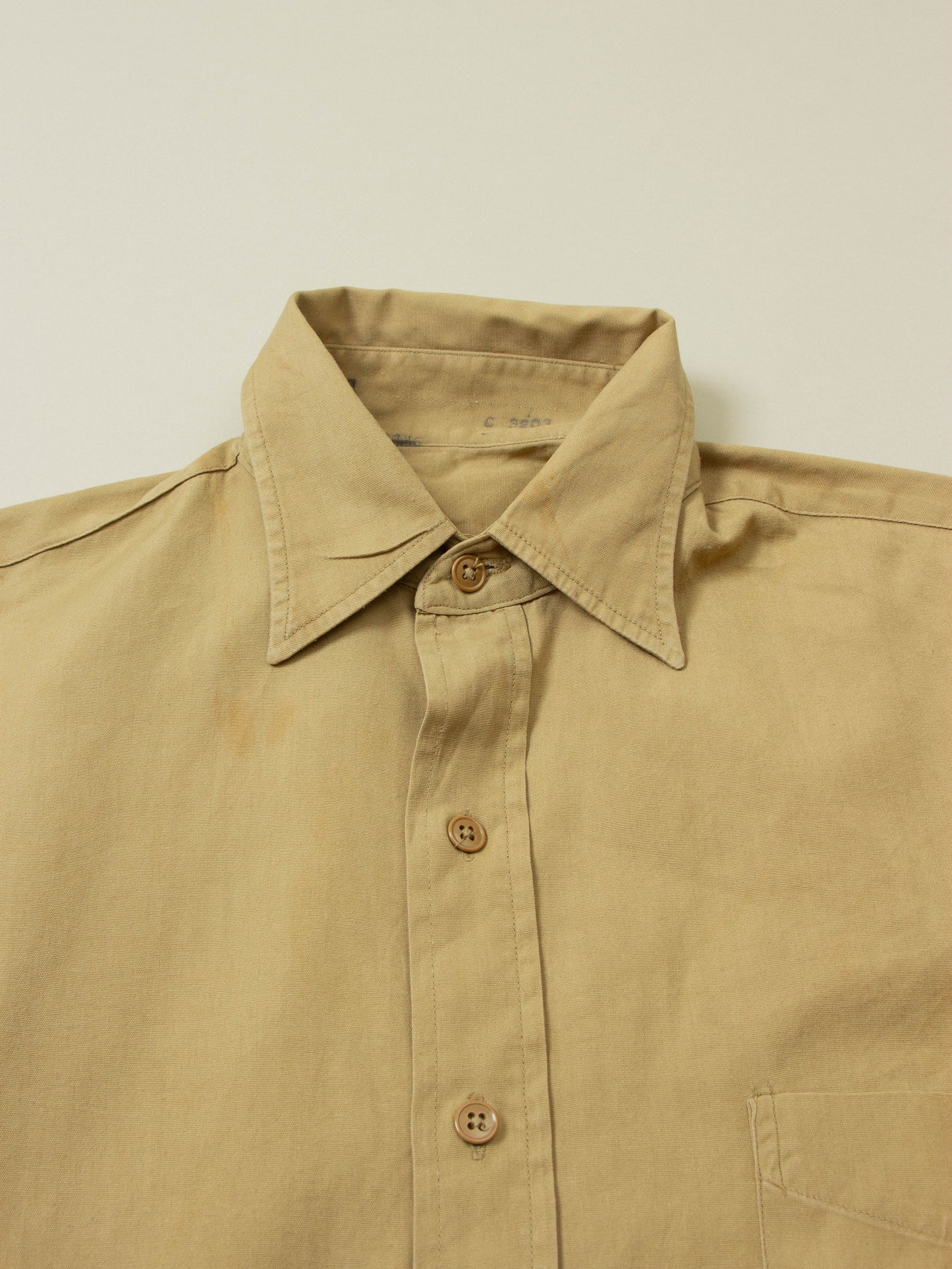Vtg 1950s US Army Khaki Shirt (S/M)