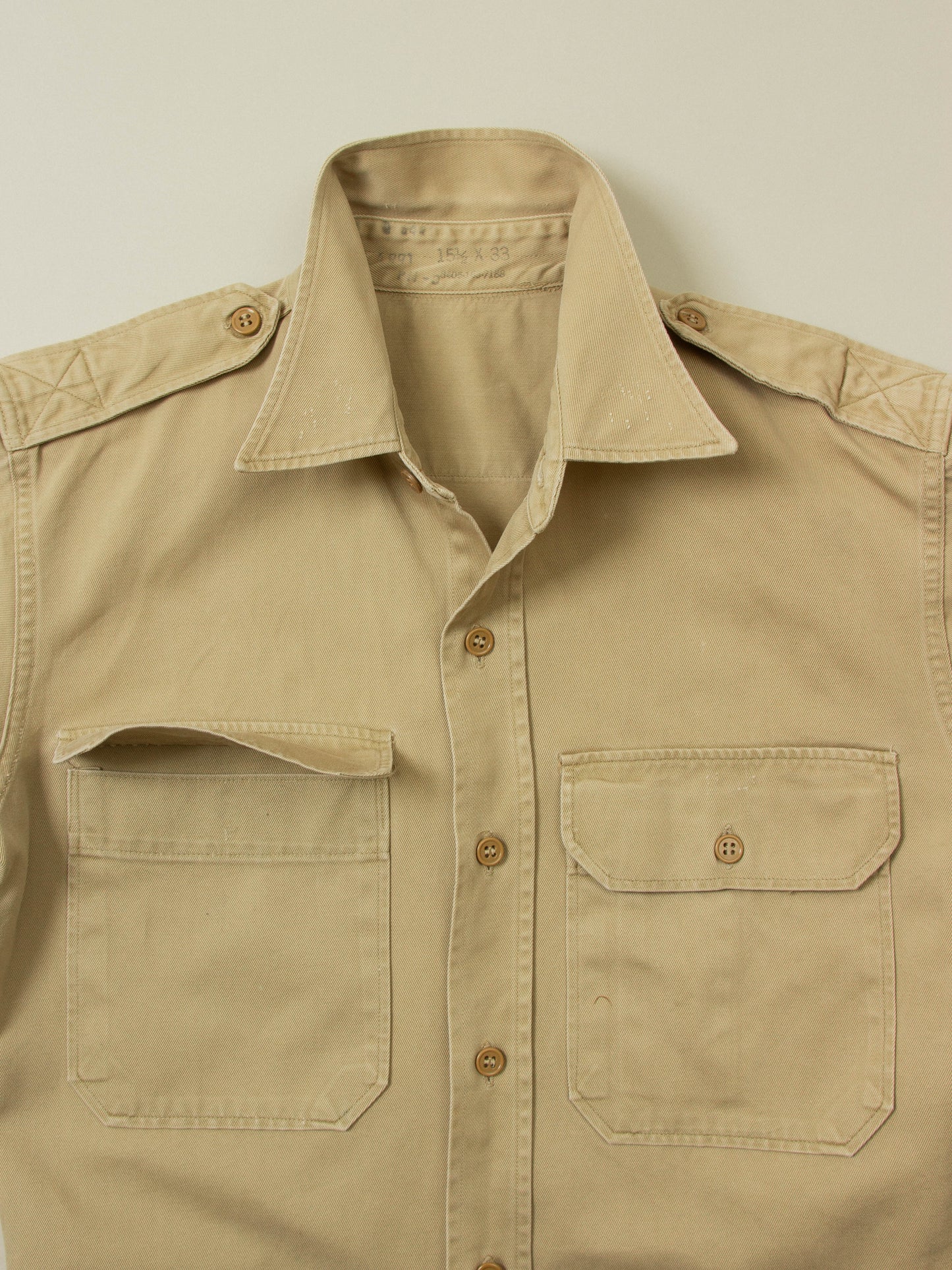 Vtg 1950s US Army Khaki Shirt (S)