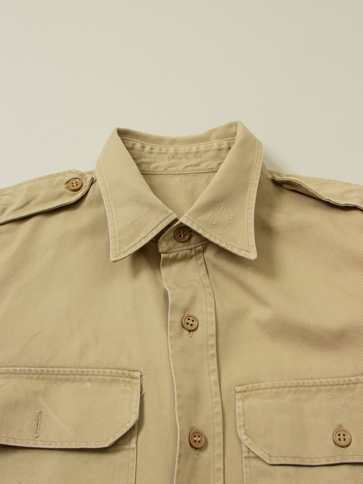 Vtg 1950s US Army Khaki Shirt (S)