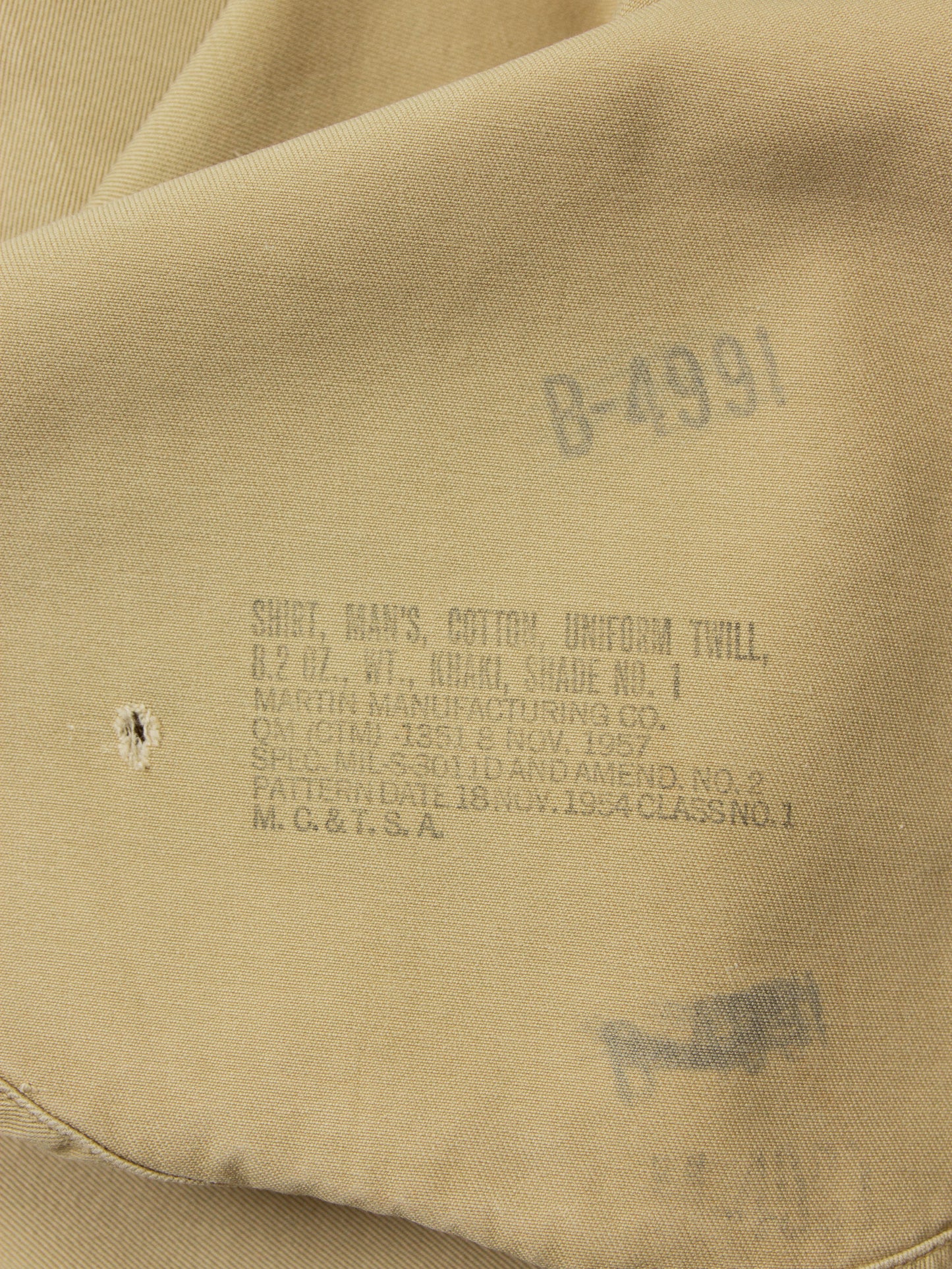 Vtg 1950s US Army Khaki Shirt (S)
