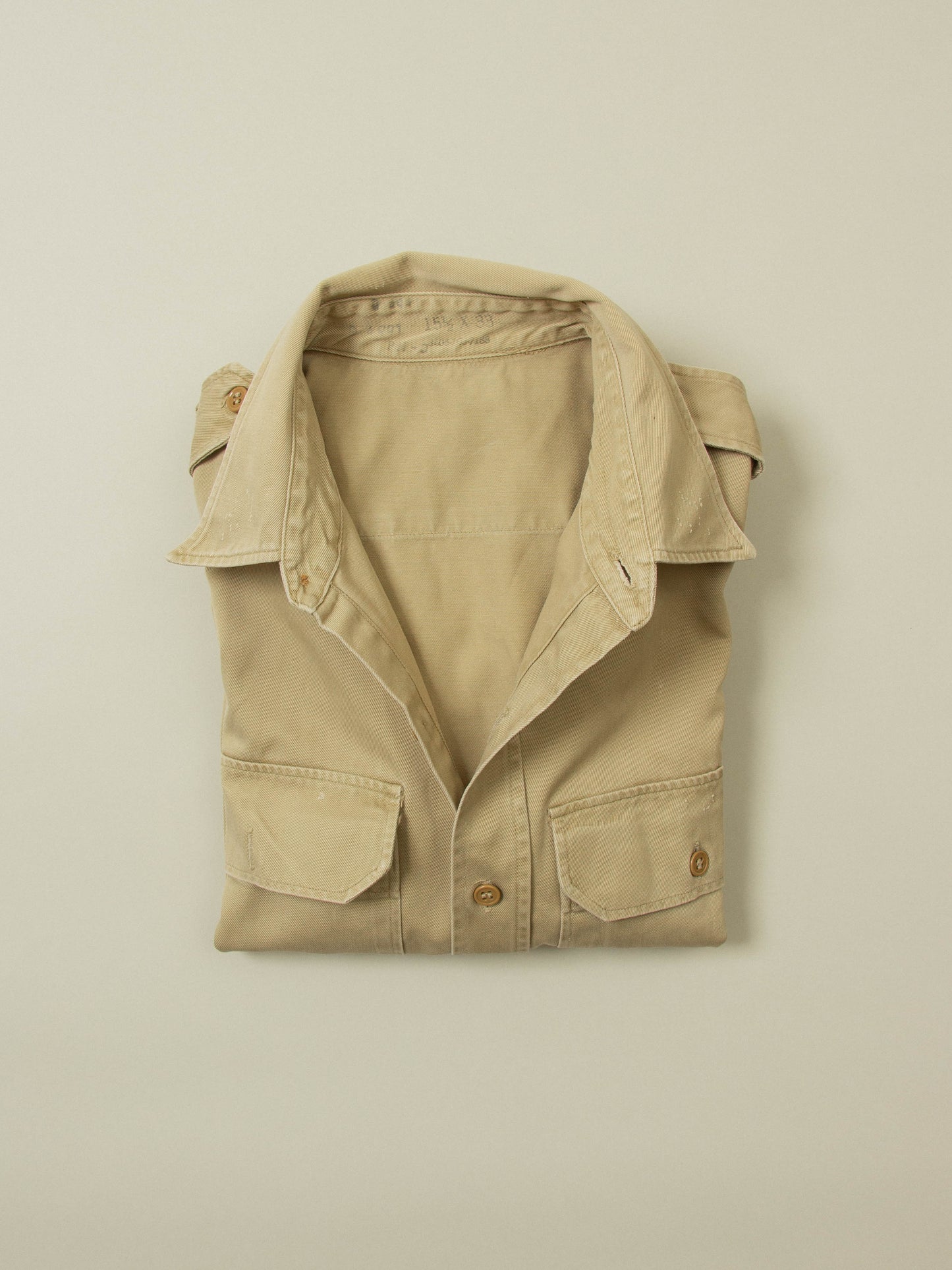 Vtg 1950s US Army Khaki Shirt (S)