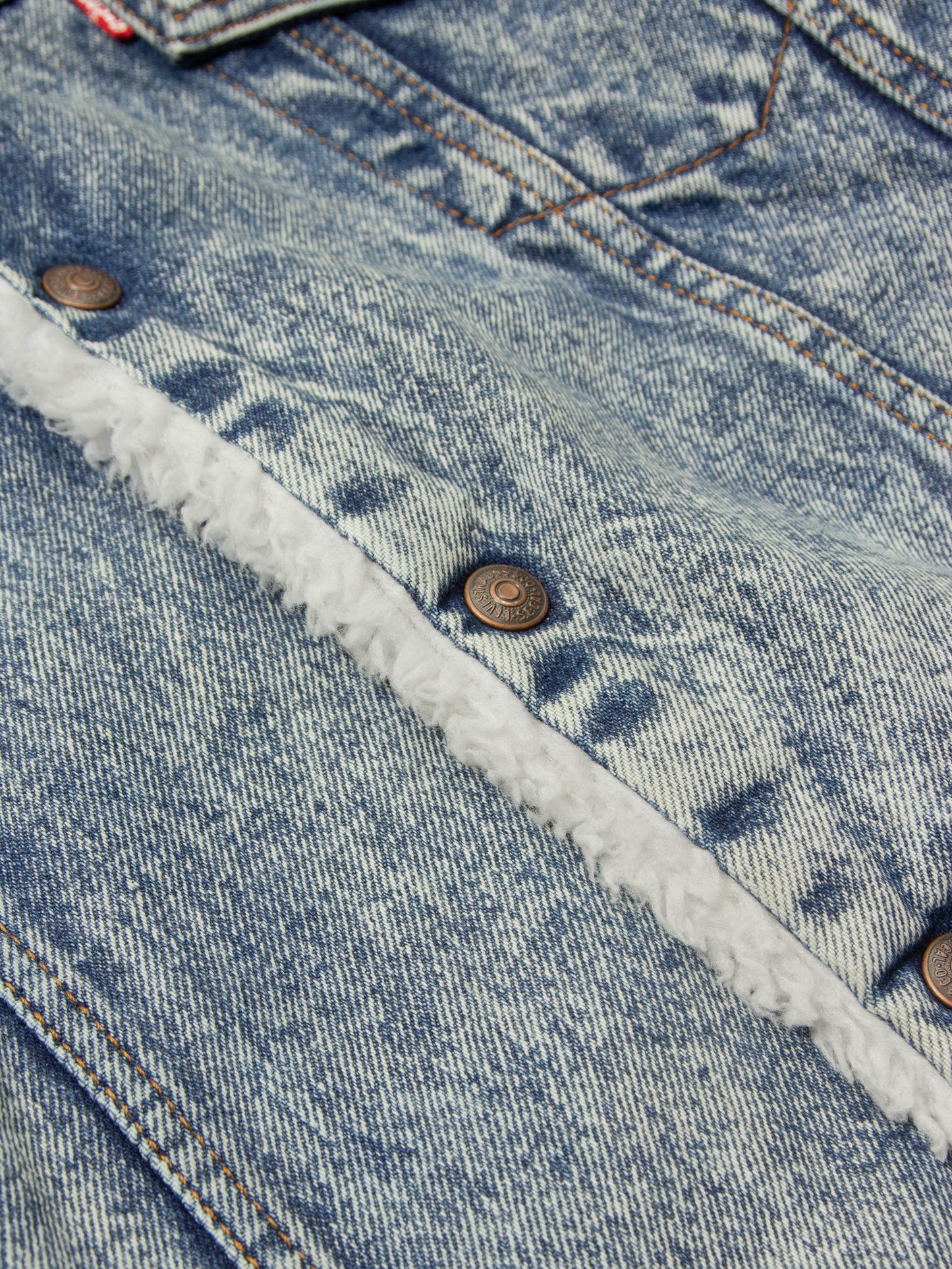 Vtg 1980s Levi's Sherpa Denim Jacket - Made in USA (M/L)