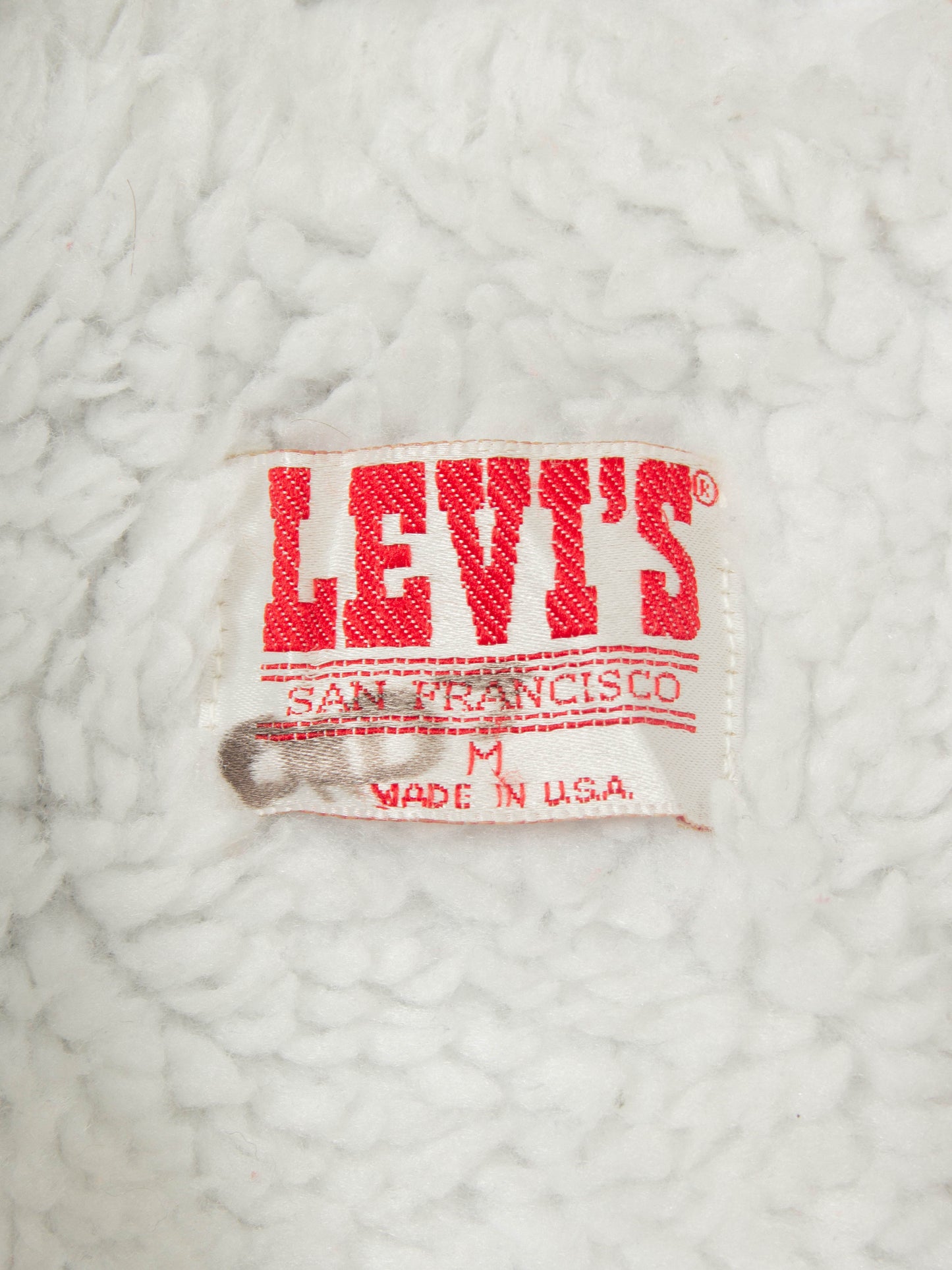 Vtg 1980s Levi's Sherpa Denim Jacket - Made in USA (M/L)