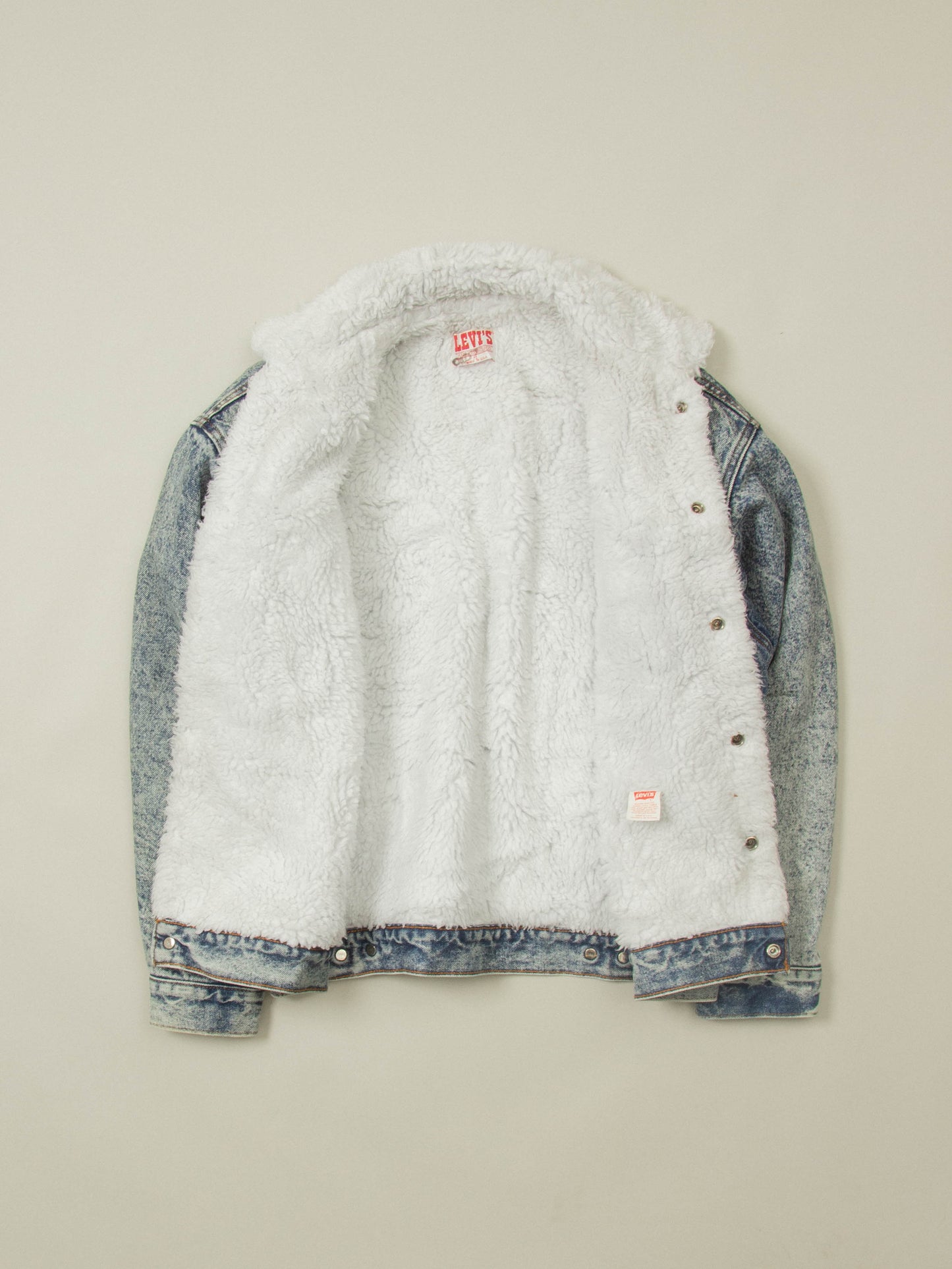 Vtg 1980s Levi's Sherpa Denim Jacket - Made in USA (M/L)