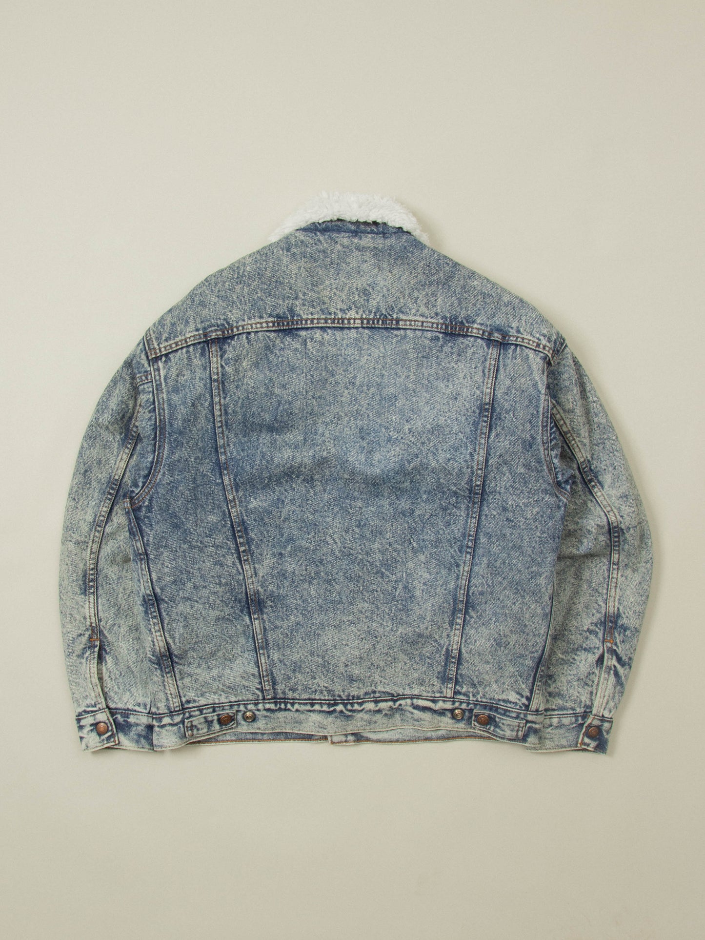Vtg 1980s Levi's Sherpa Denim Jacket - Made in USA (M/L)