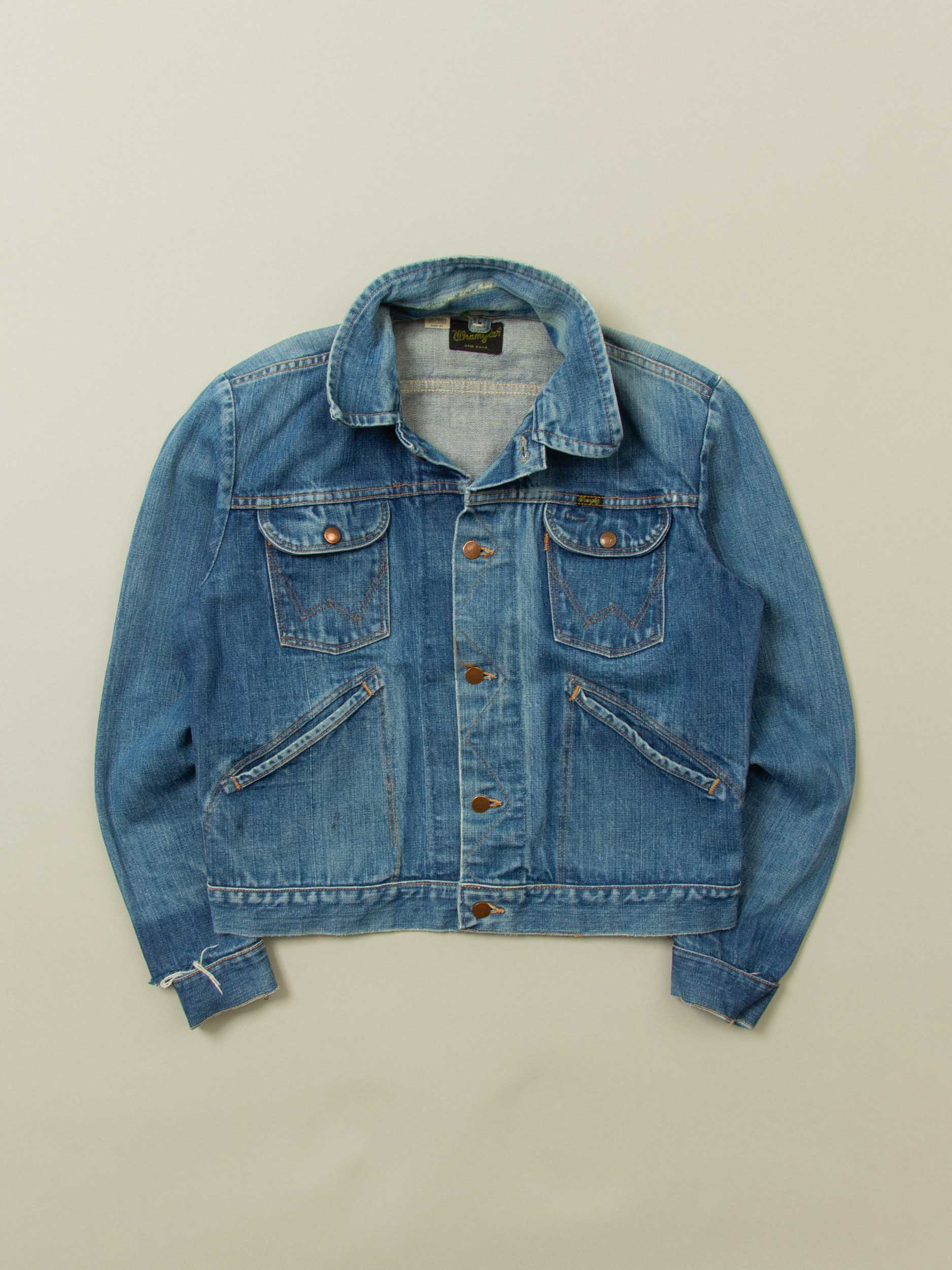 ジャケット・アウター Wrangler 70s made in USA Vtg 1970s Wrangler Denim Jacket – Made in USA (S) – Broadway & Sons