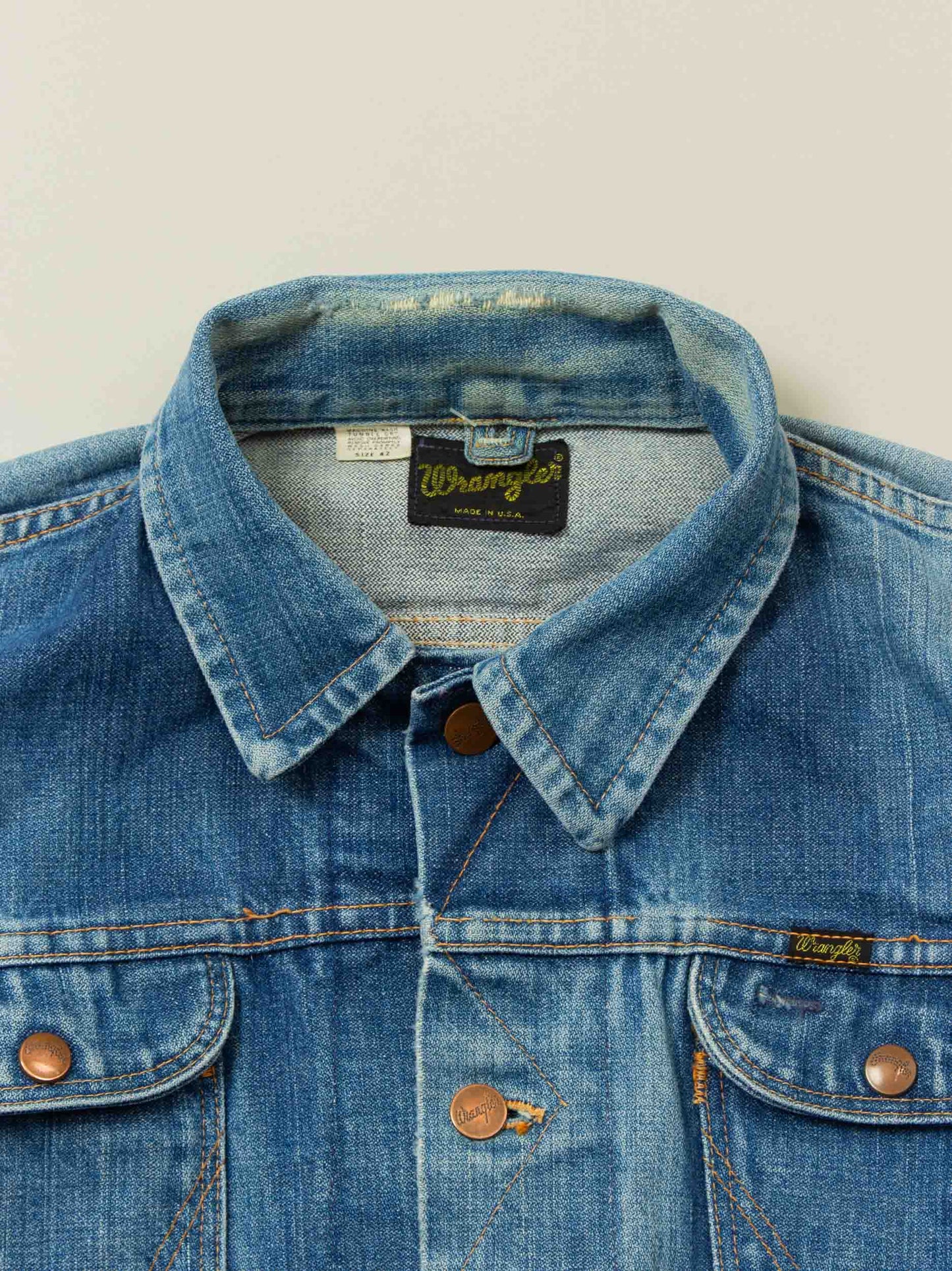 Vtg 1970s Wrangler Denim Jacket – Made in USA (S)