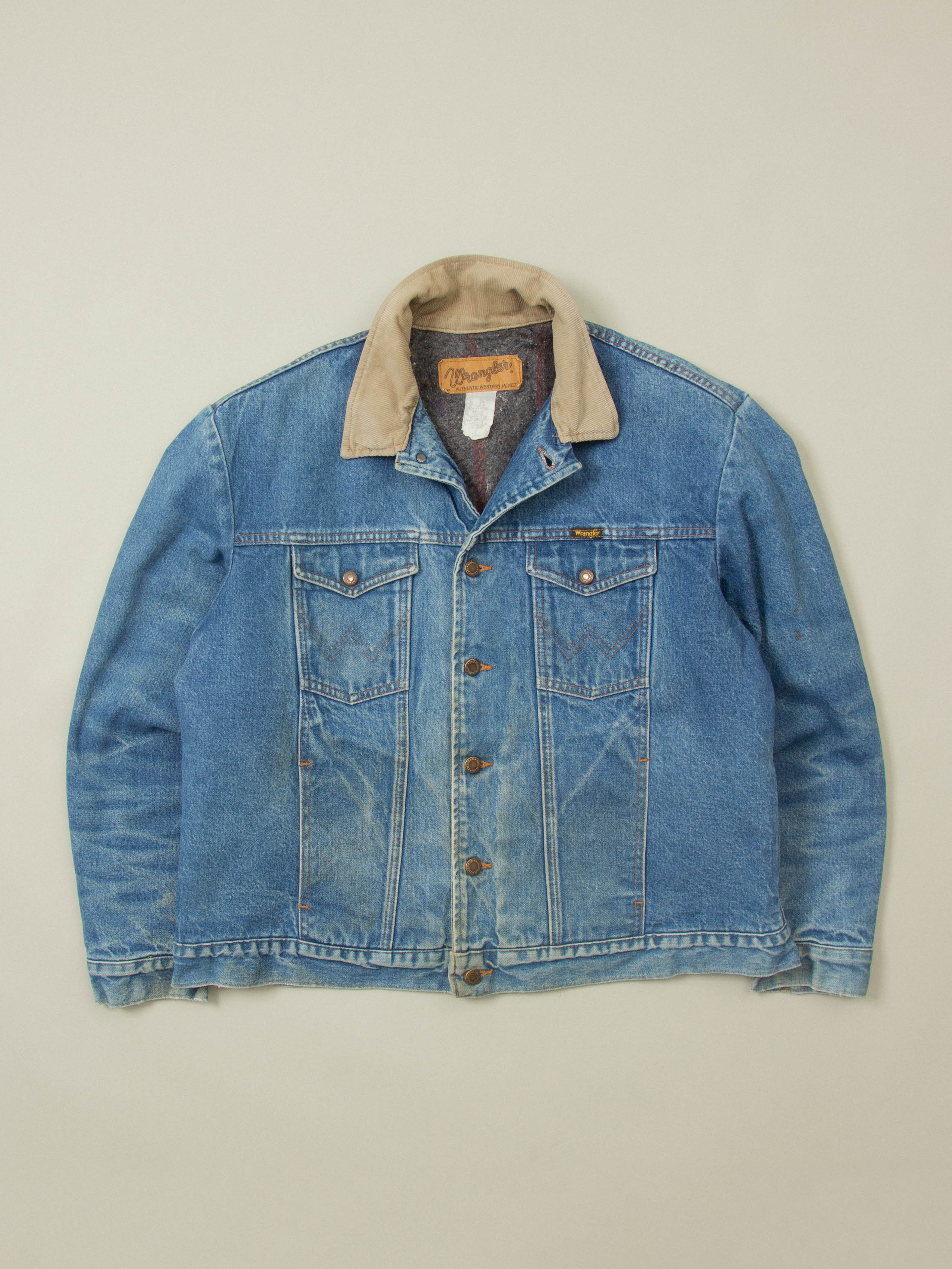 Vtg 1990s Wrangler Lined Denim Jacket - Made in USA (L) – Broadway