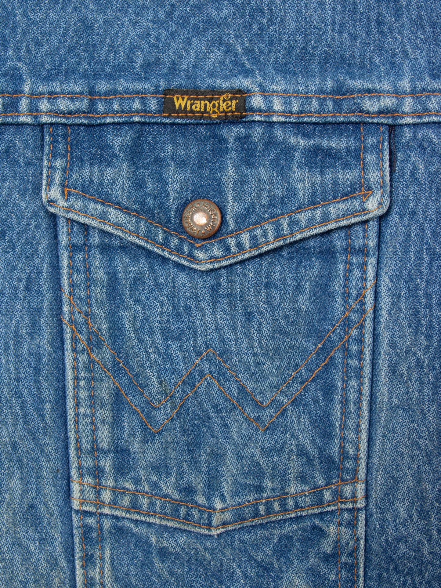 Vtg 1990s Wrangler Lined Denim Jacket - Made in USA (L)