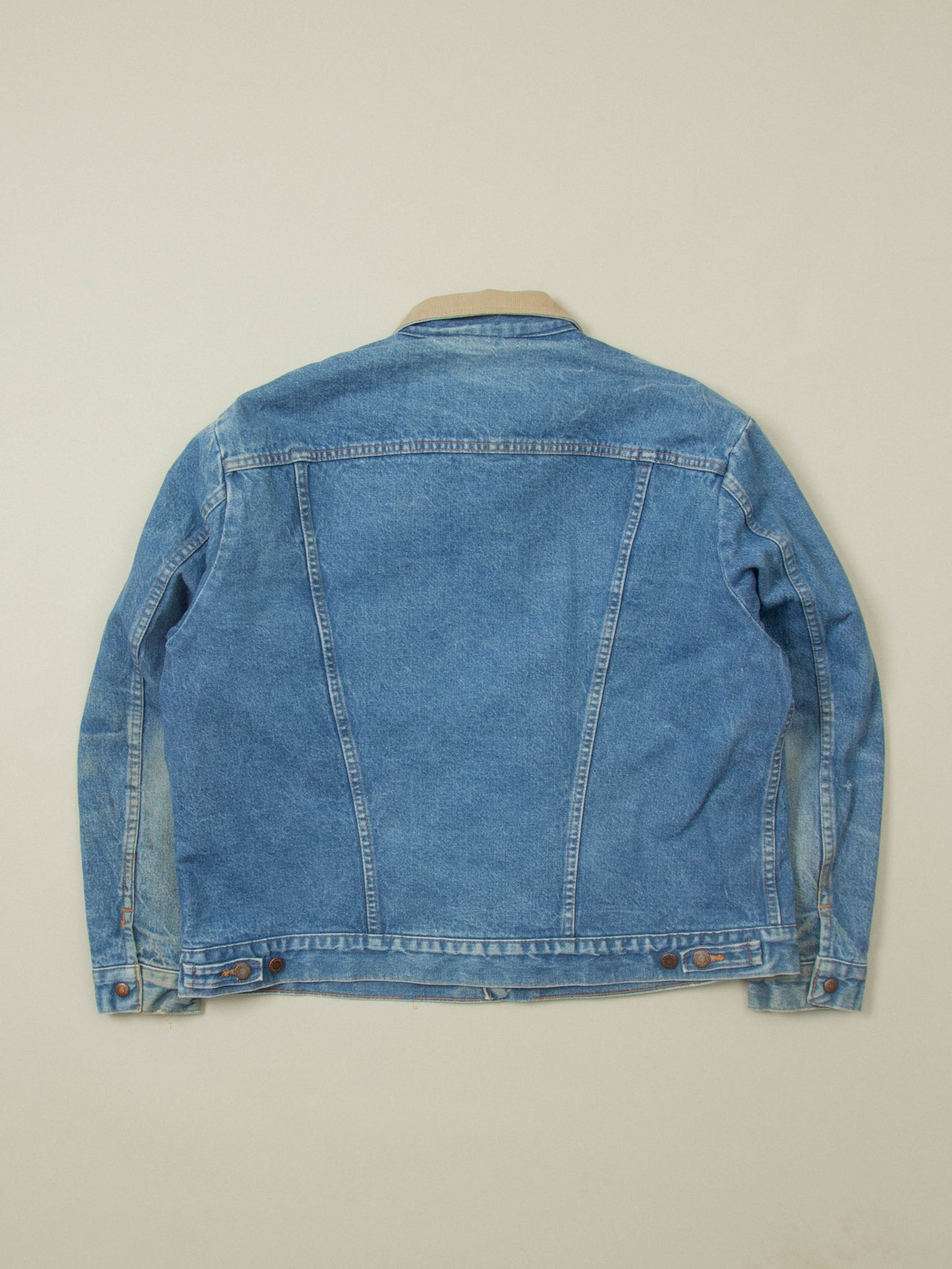 Vtg 1990s Wrangler Lined Denim Jacket - Made in USA (L)