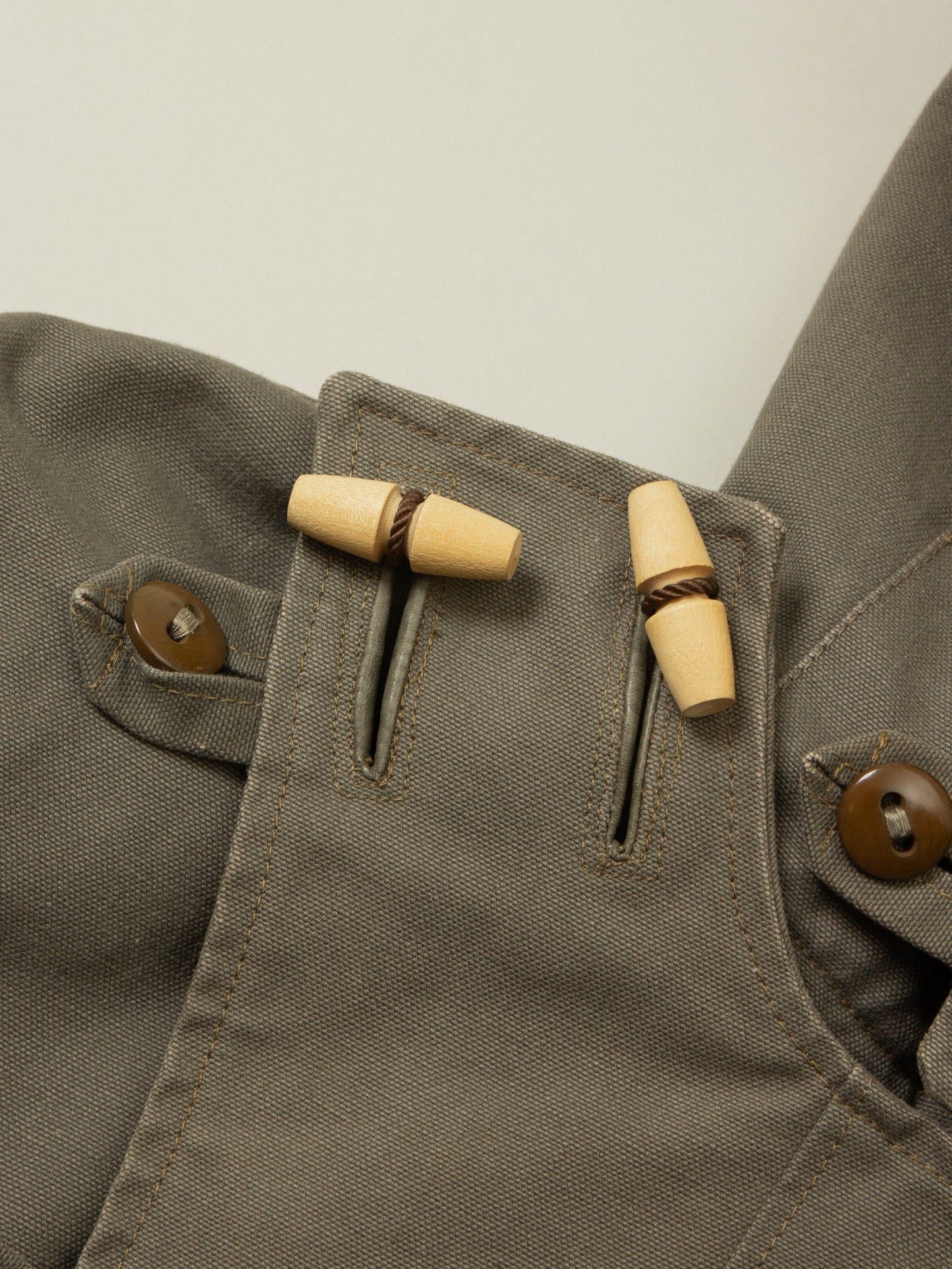 Vtg 1950s Rare Swedish Army Hooded Dispatch Jacket (L)