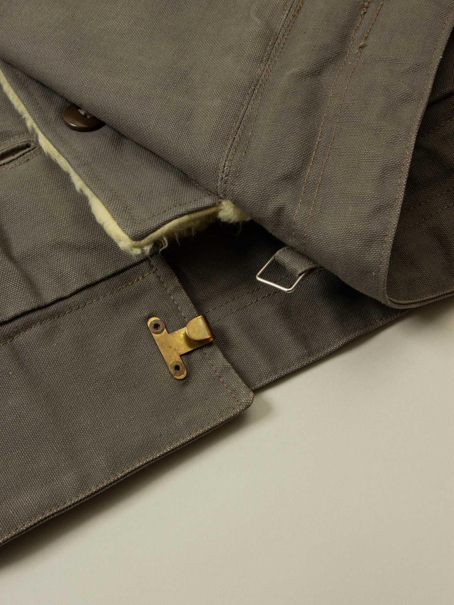 Vtg 1950s Rare Swedish Army Hooded Dispatch Jacket (L)