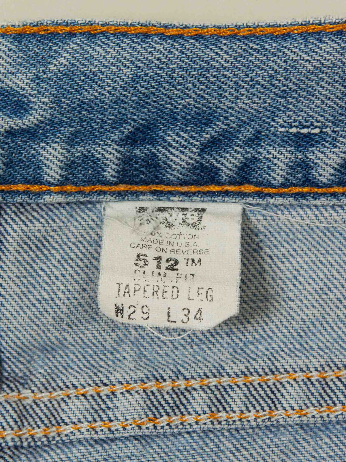 Vtg 1990s Levi's 512 Tapered Jeans – Made in USA (28x34)