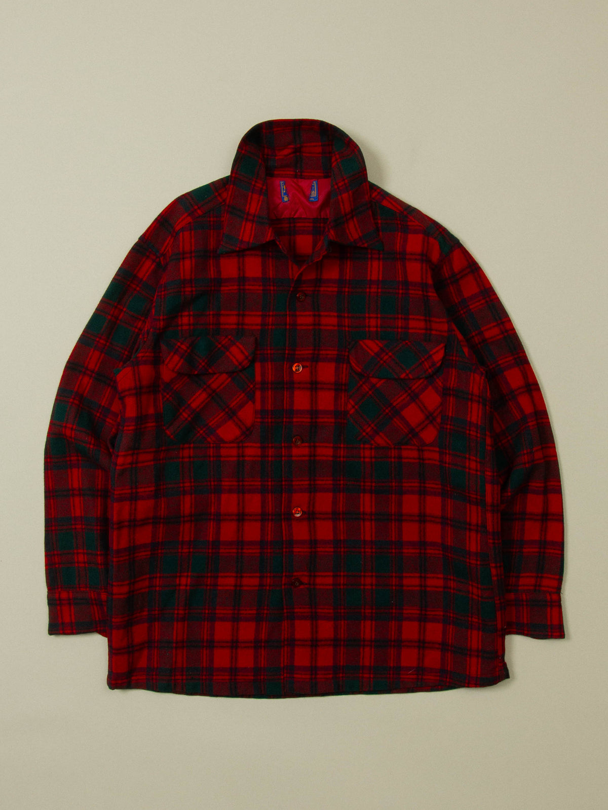 Vtg 1970s Pendleton Plaid Flannel Shirt -  Made in USA (M)