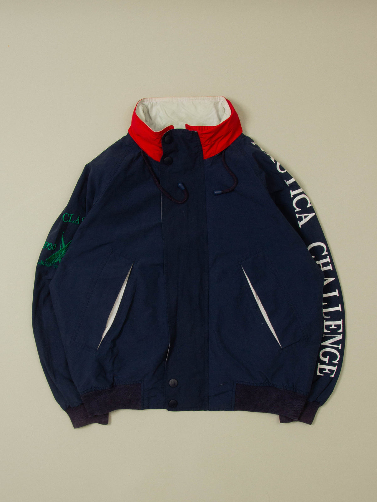 Vtg 1990s Nautica Windbreaker Sports Jacket (L)