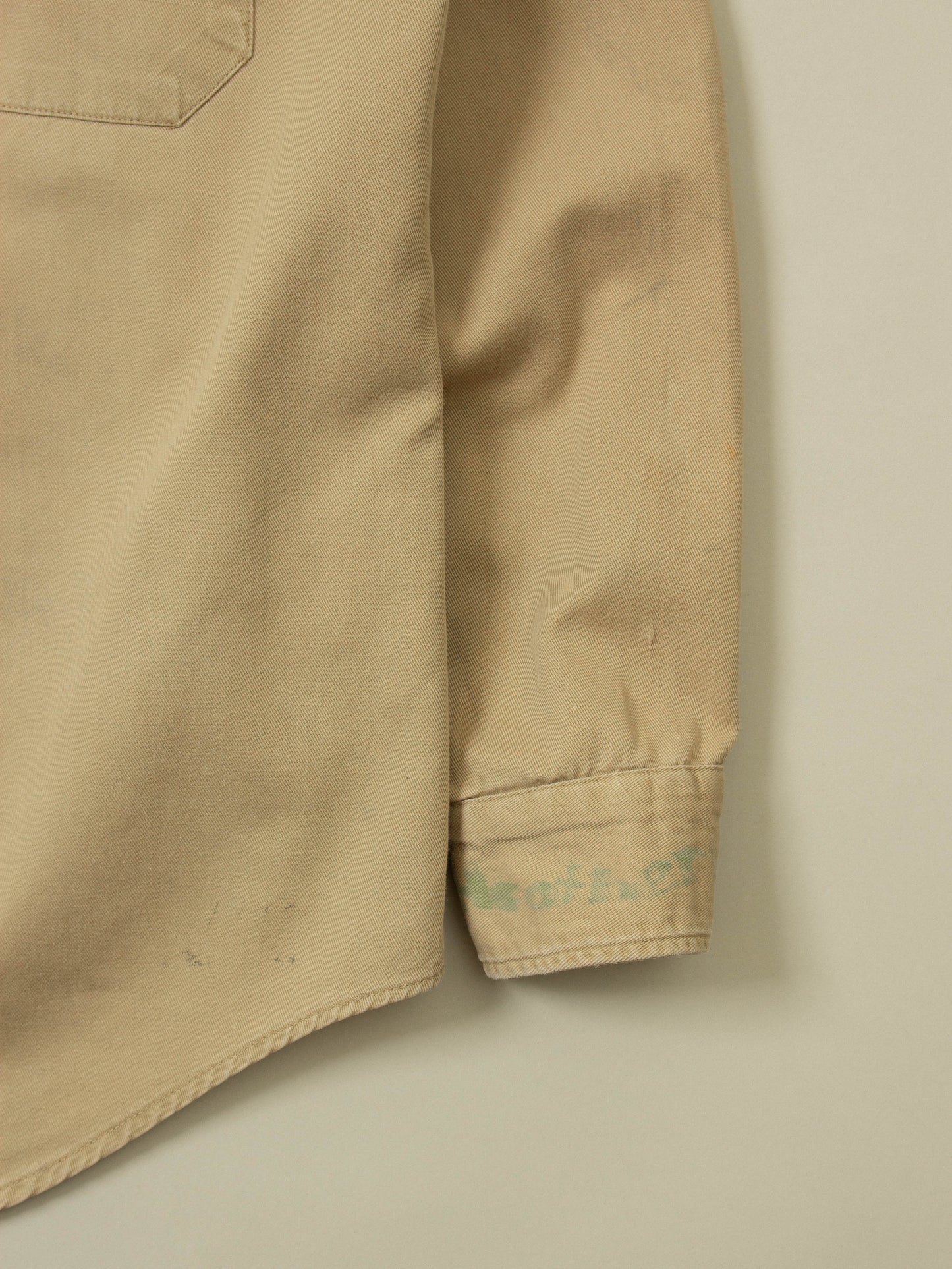 Vtg 1960s US Army Khaki Officer Shirt (S)