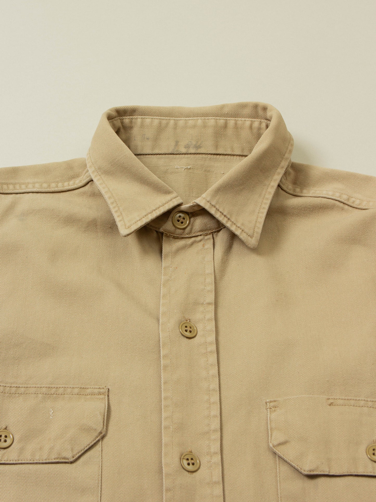 Vtg 1960s US Army Khaki Officer Shirt (S)