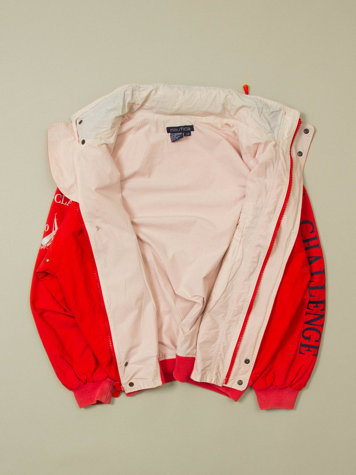Vtg 1990s Nautica Windbreaker Sports Jacket (L)