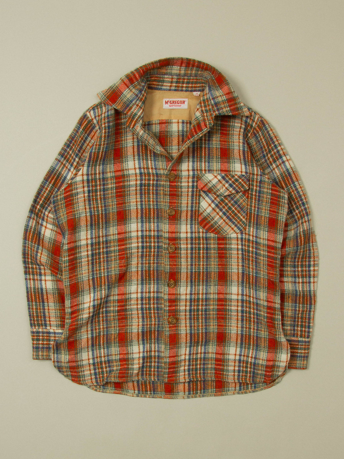 Vtg 1950s McGregor Wool Shirt - Made in USA (M/L)