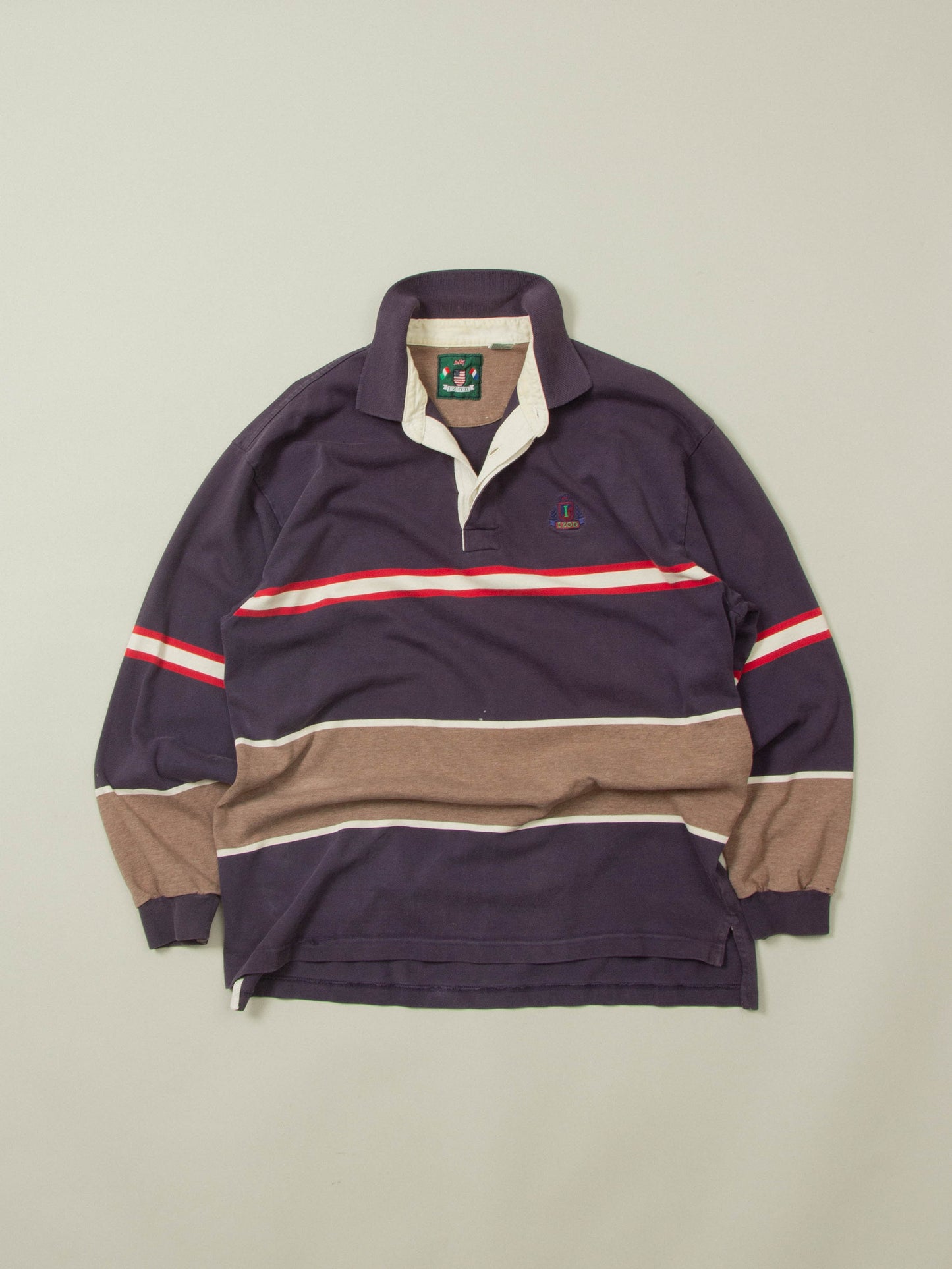 Vtg 1990s Izod Rugby Shirt (L)