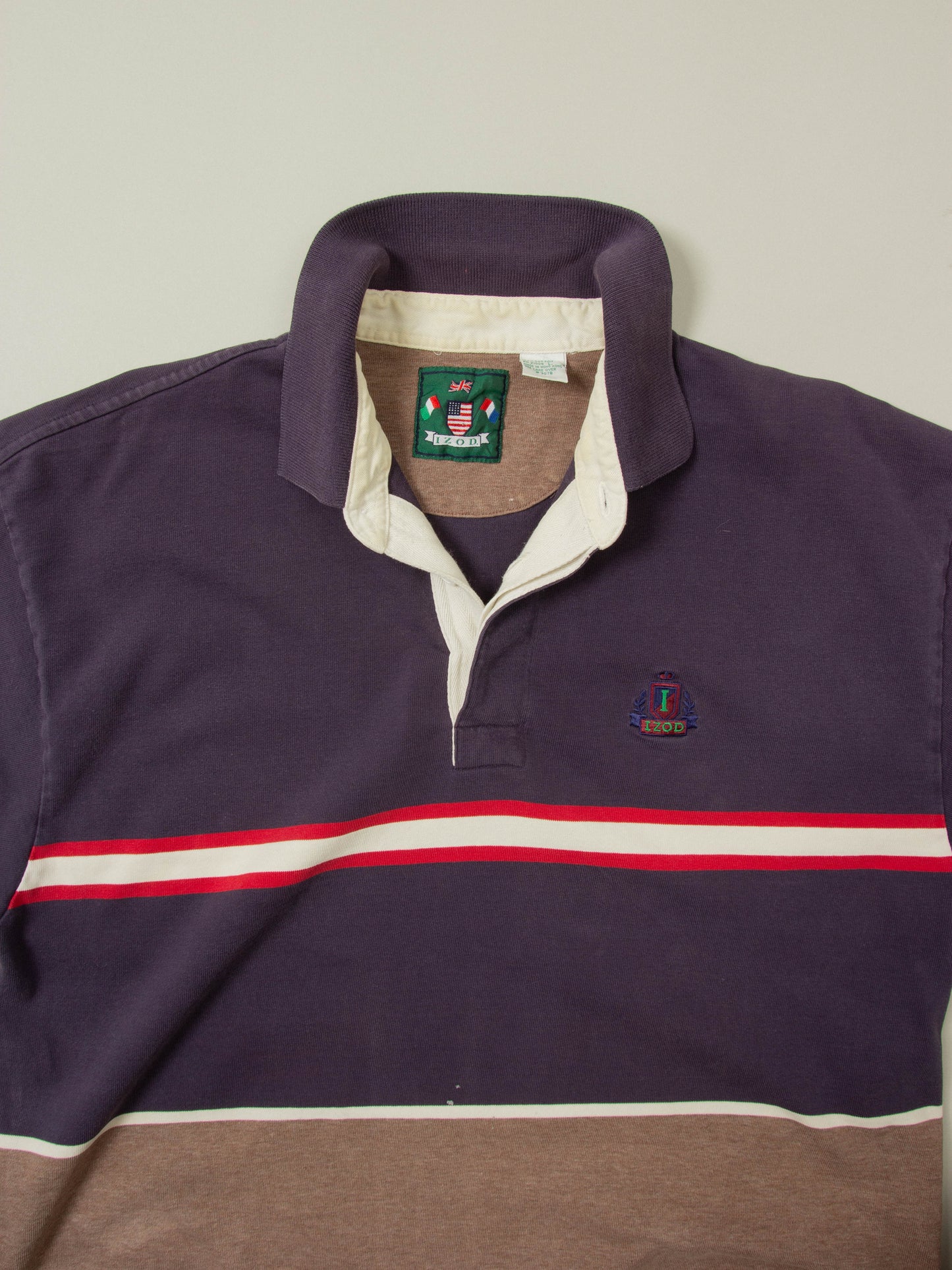 Vtg 1990s Izod Rugby Shirt (L)
