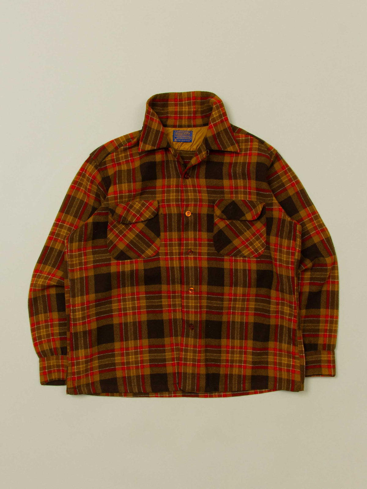 Vtg 1960s Pendleton Wool Flannel Shirt – Made in USA (M)